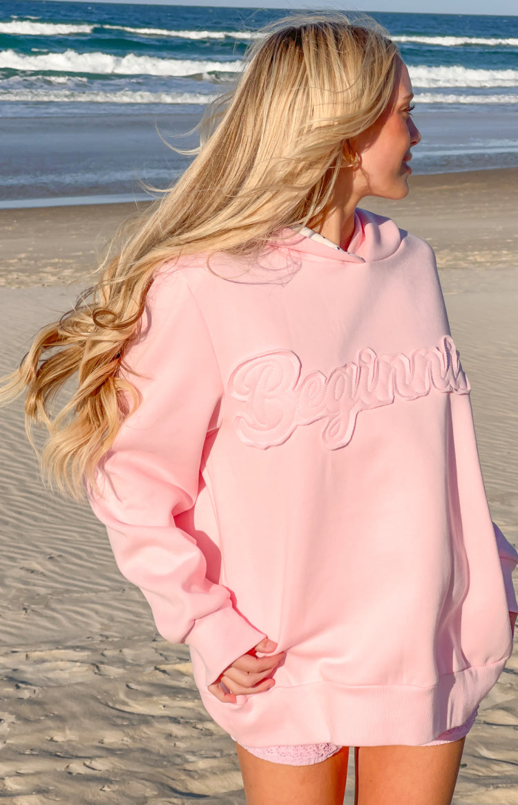 Presley Pembe Puantiye Detaylı Kapüşonlu Sweatshirt
