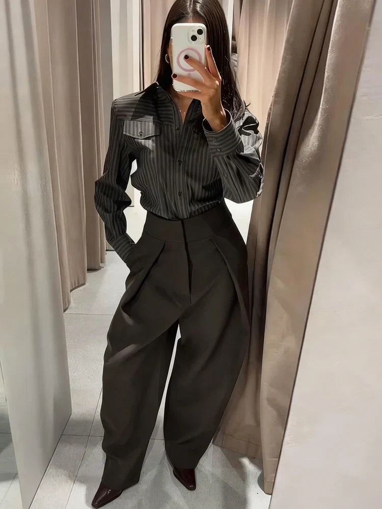 Loose Fit Pantolon Gömlek Takım