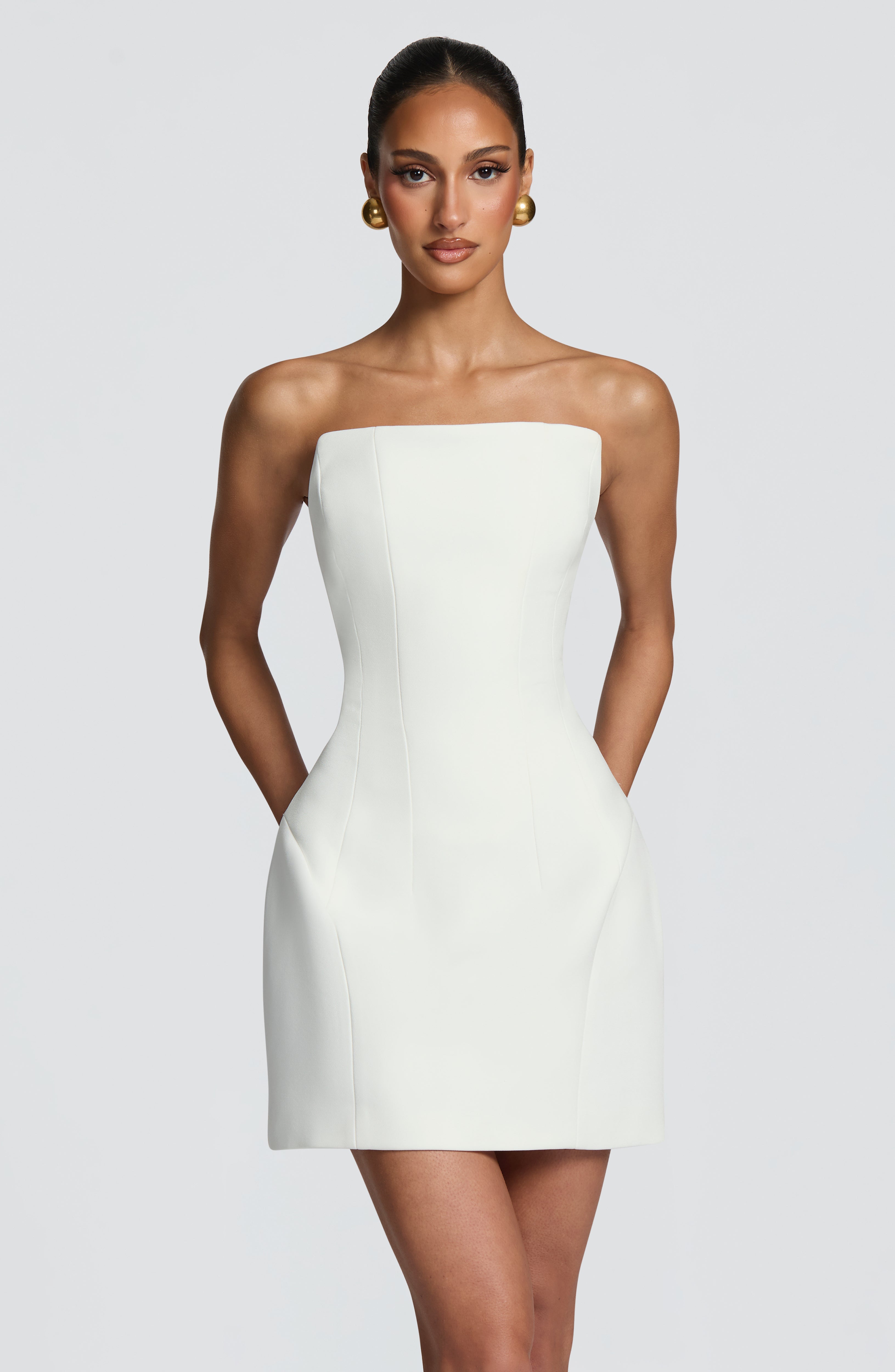 Cadence Mini Krem Elbise