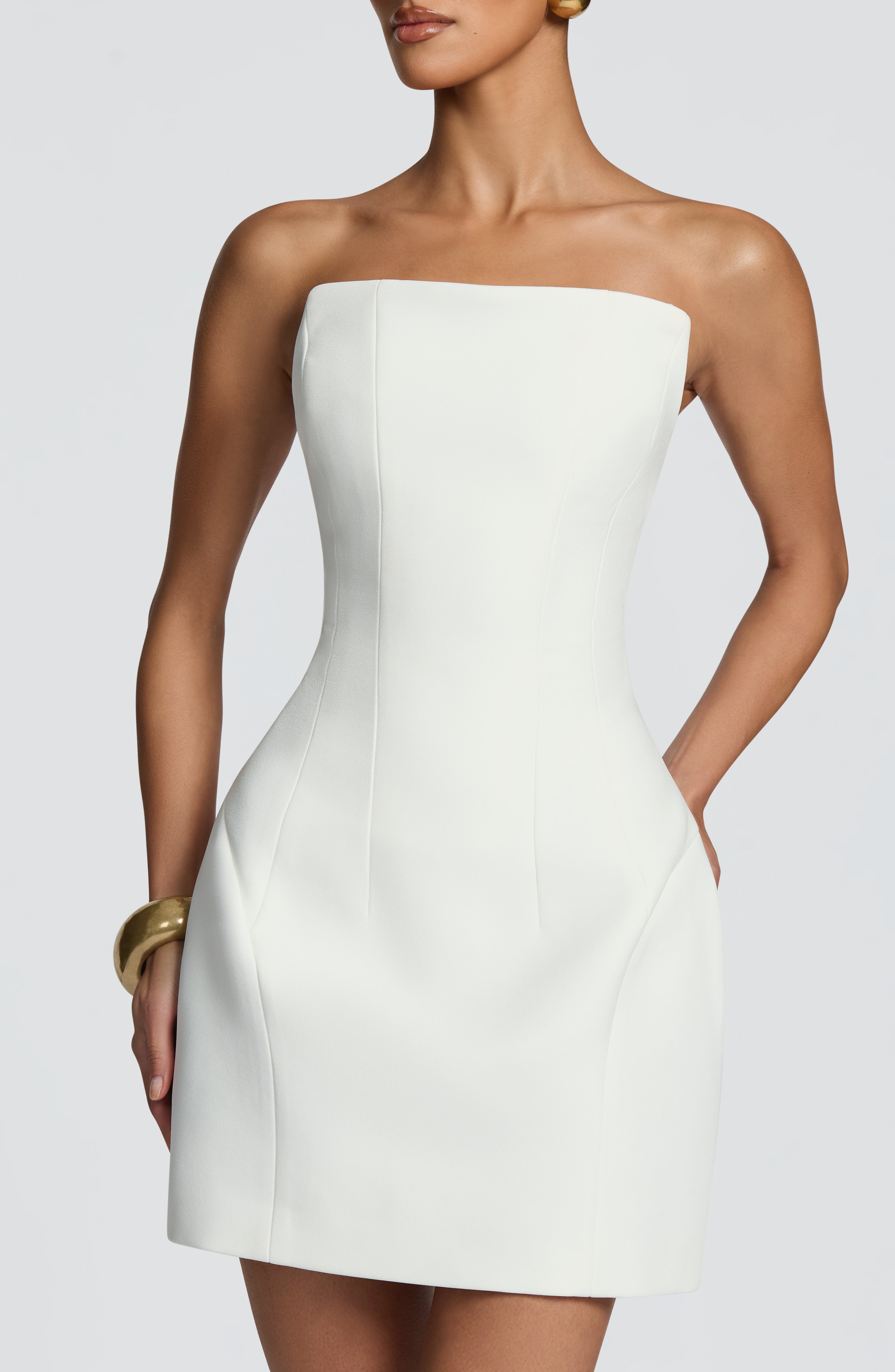 Cadence Mini Krem Elbise