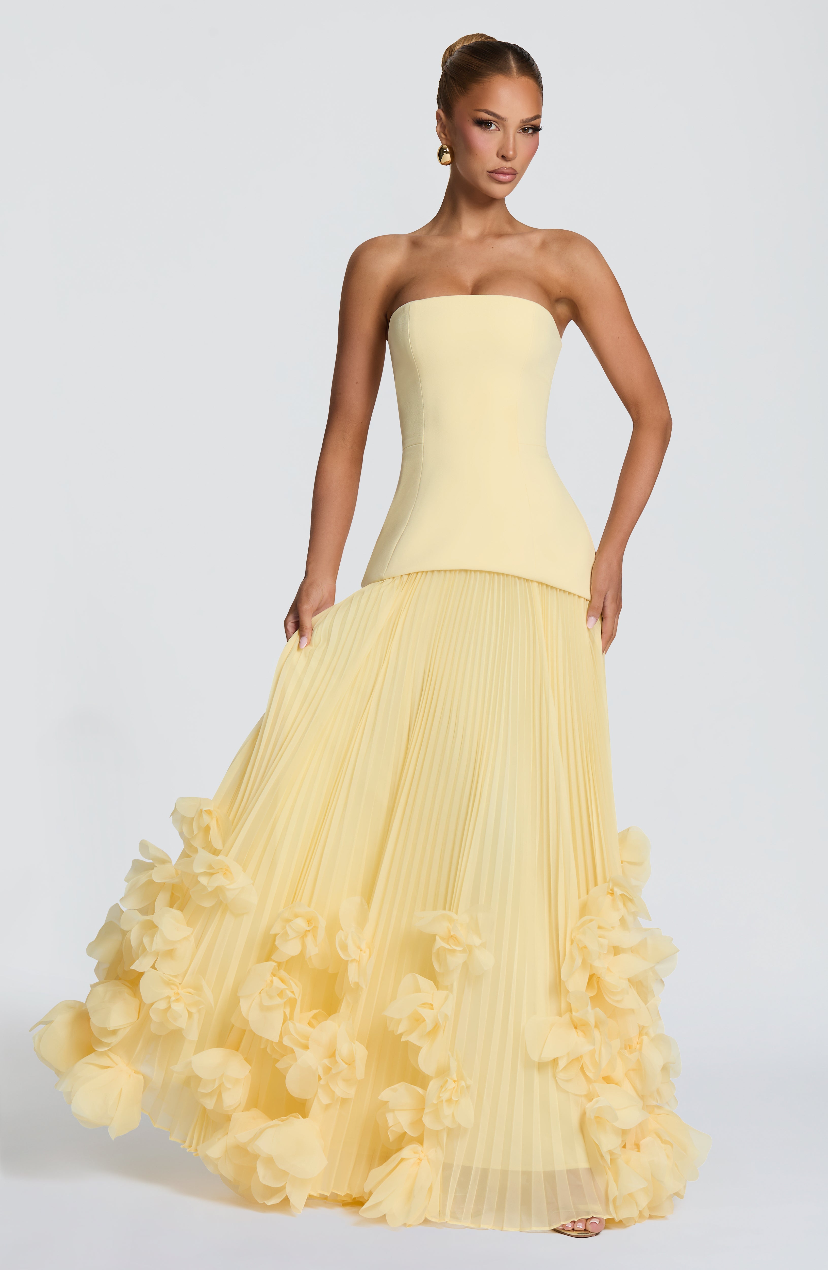 Seraphina Limon Limon Sarısı Maxi Elbise