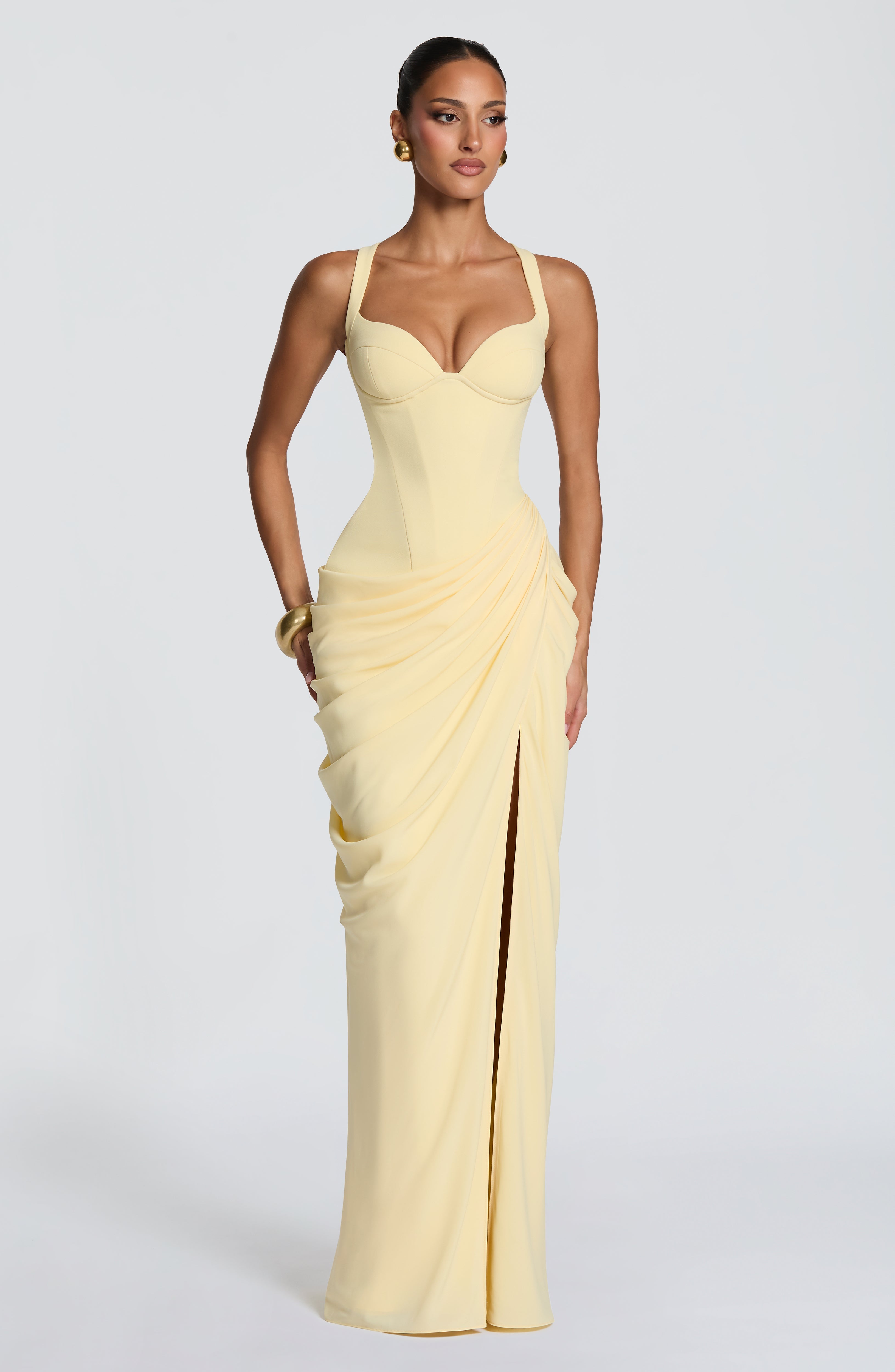 Elara Limon Maxi Elbise