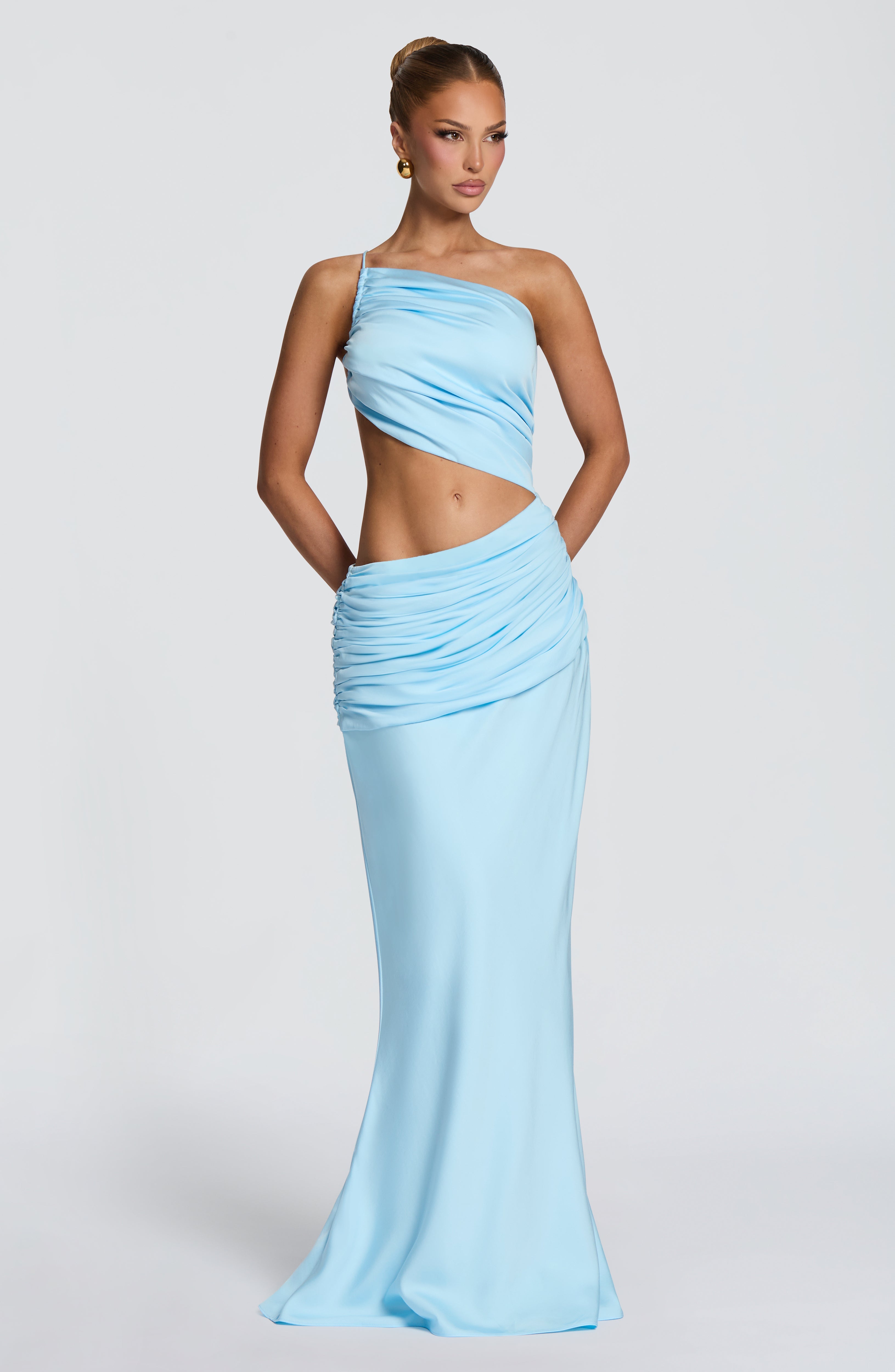 Meadow Maxi Elbise - Gökyüzü Mavisi