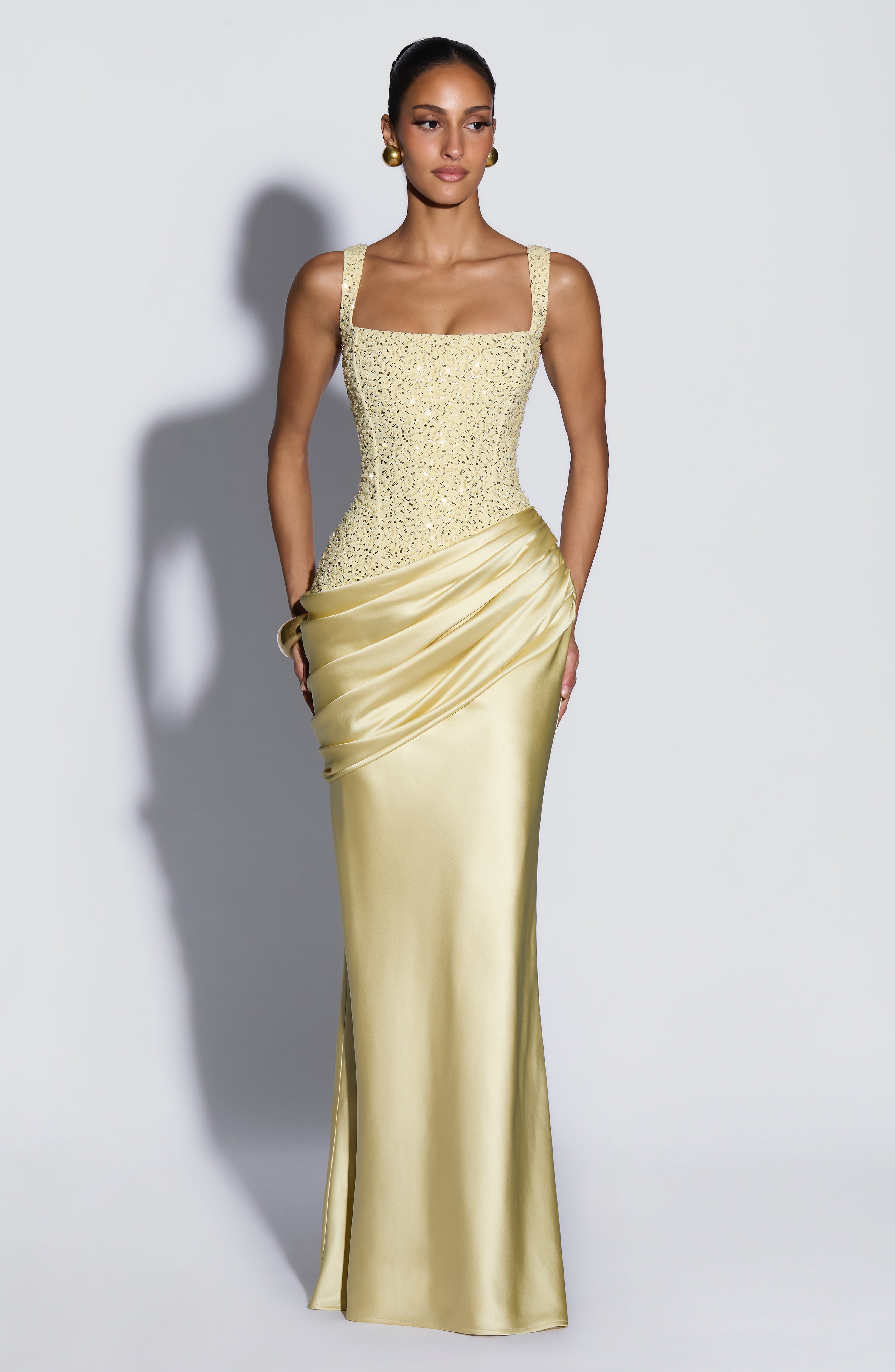 Alexandria Limon Maxi Elbise