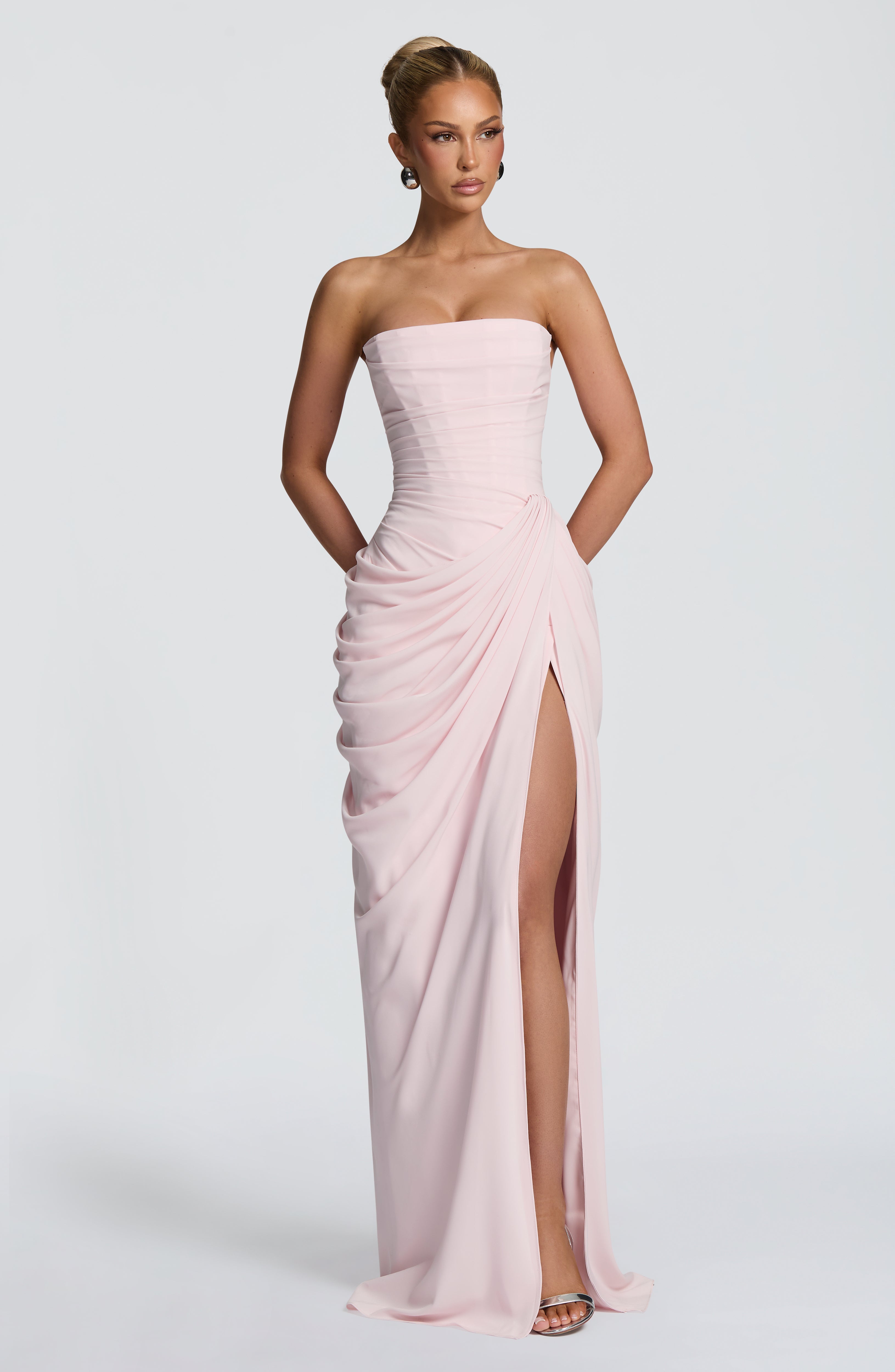 Cyra Pembe Maxi Elbise