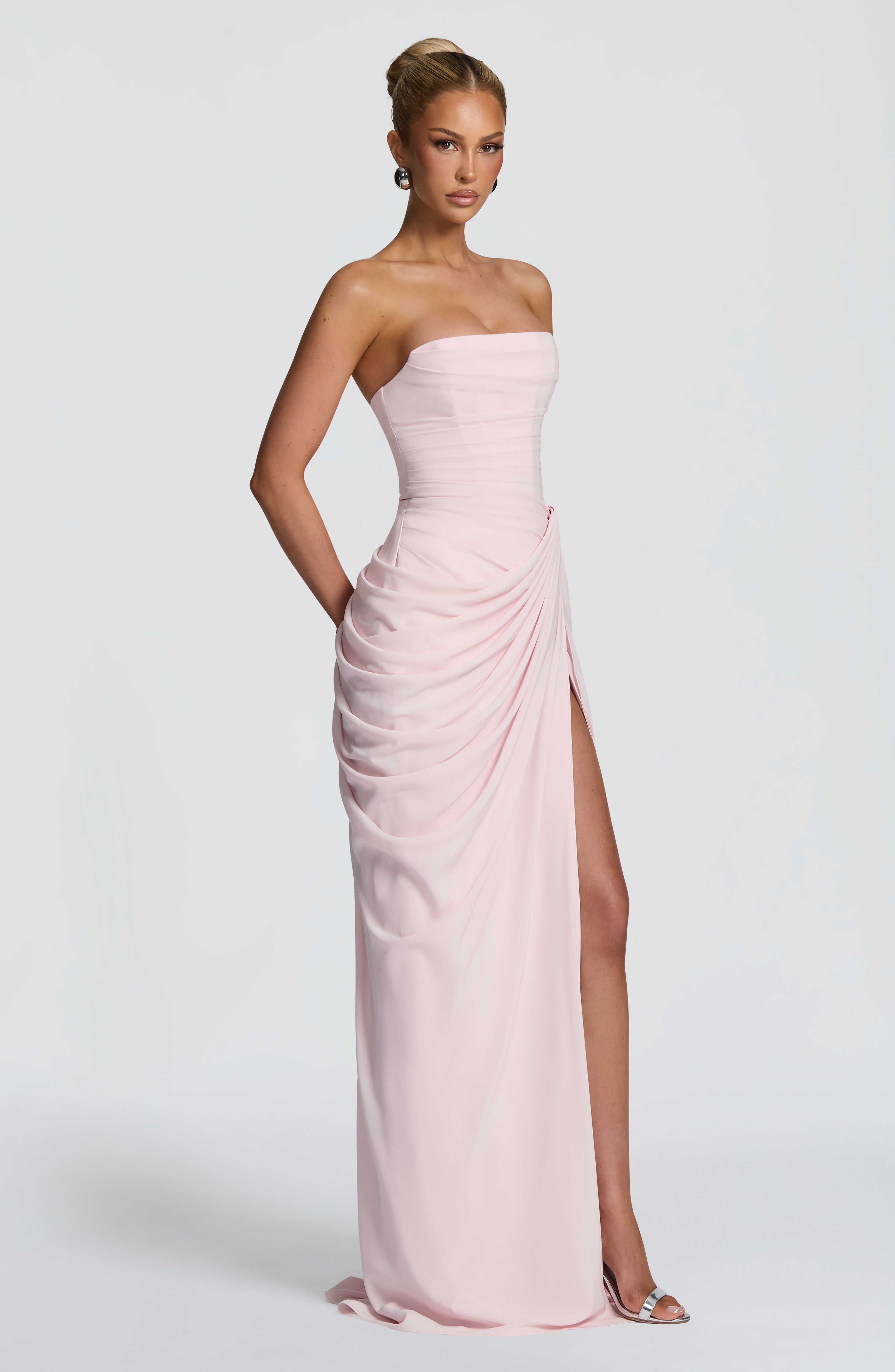 Cyra Pembe Maxi Elbise