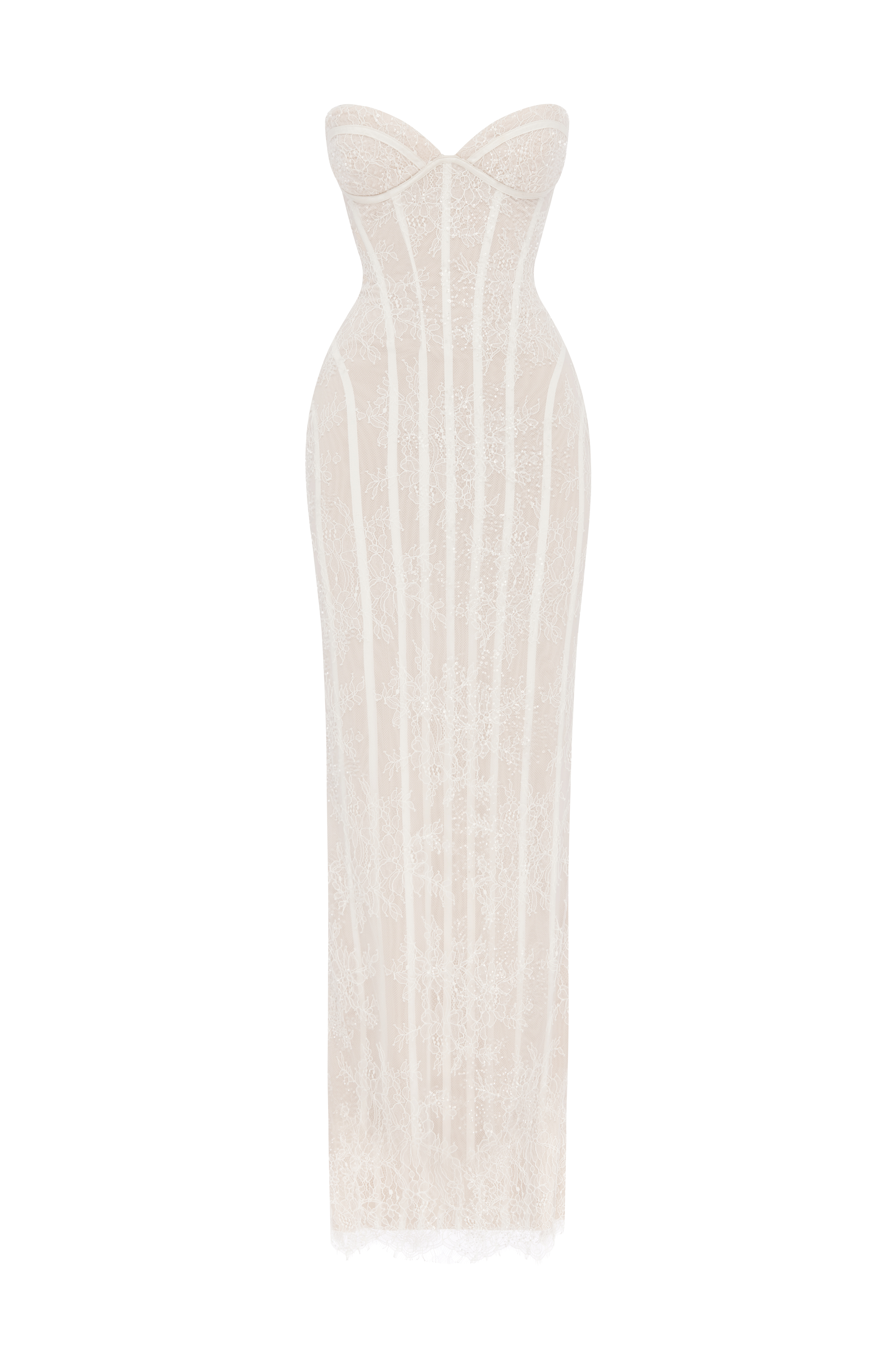 Sian Maxi Ekru Elbise