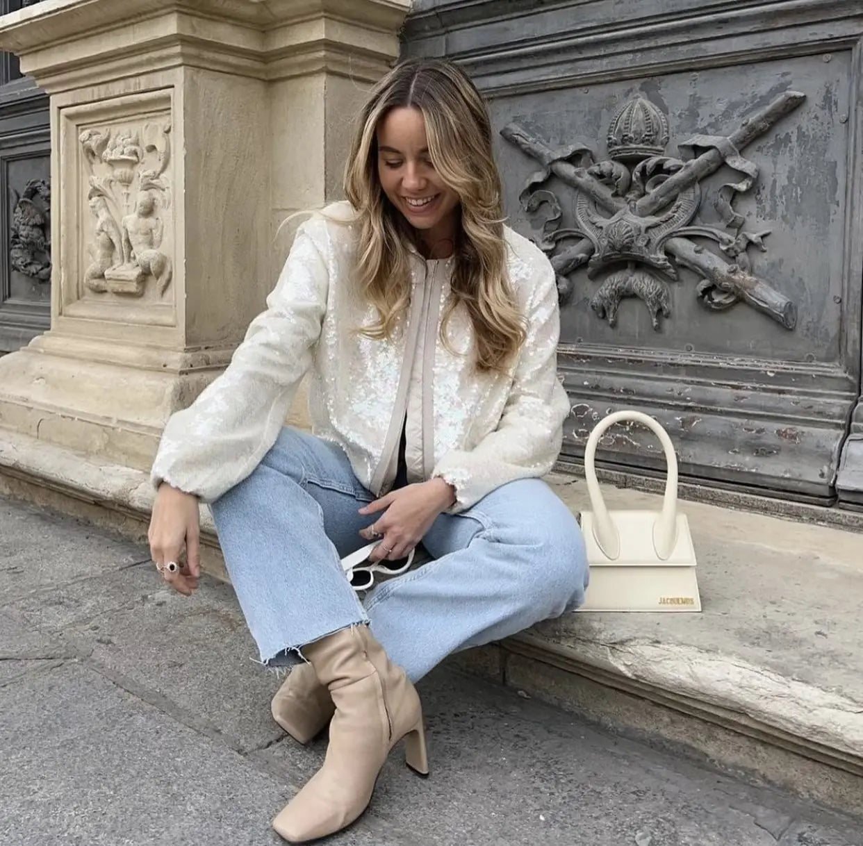 Sequin Bomber Ceket