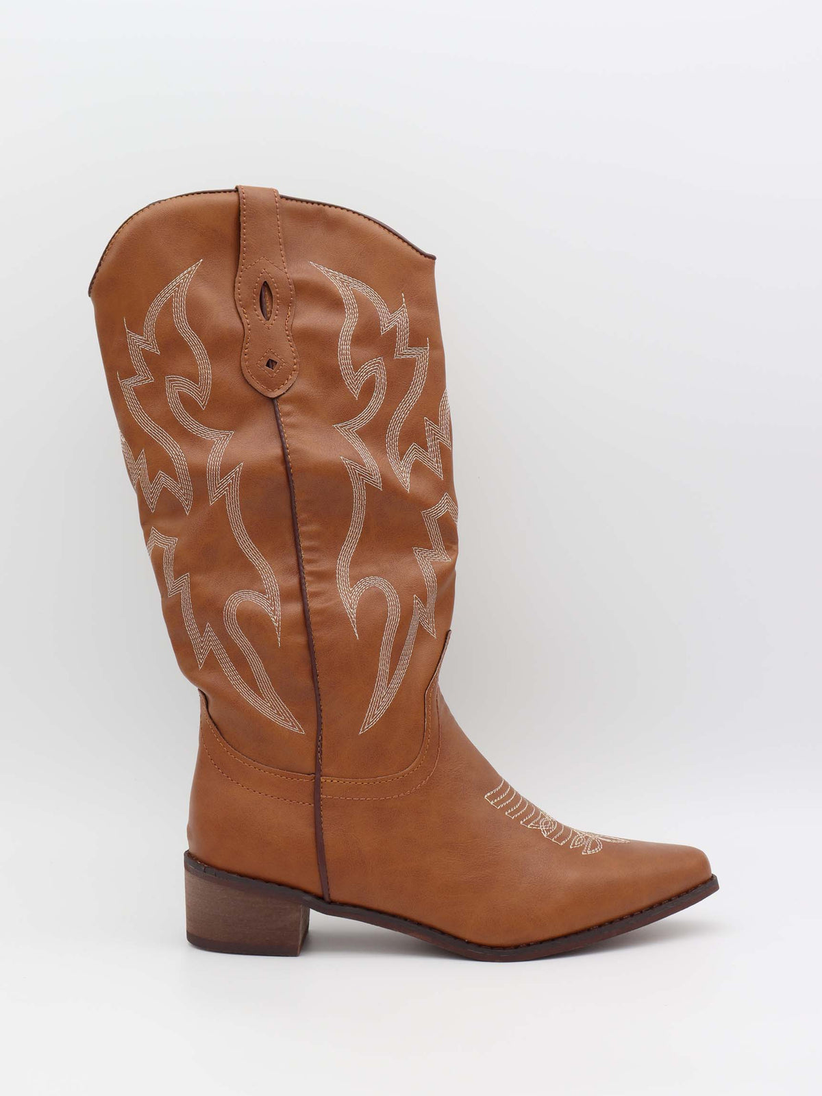 Cille Kahverengi Cowboy Botları