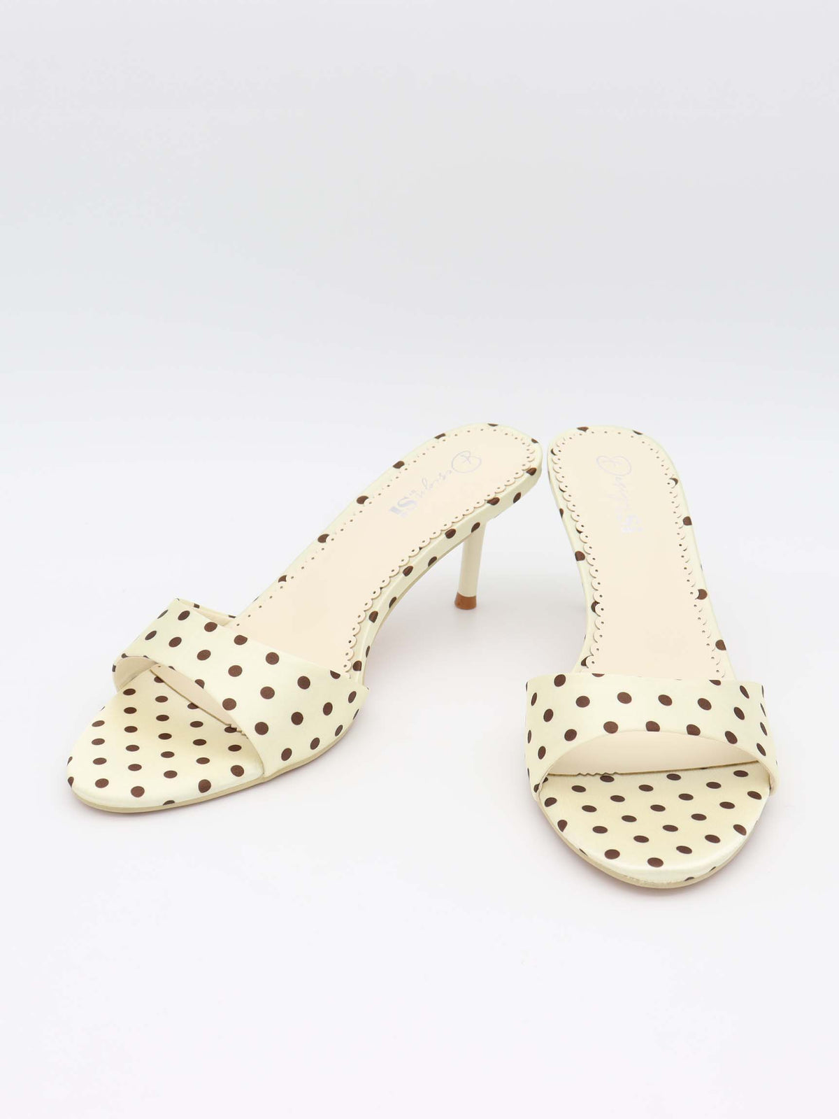 Krem Kahverengi Dottie Mules