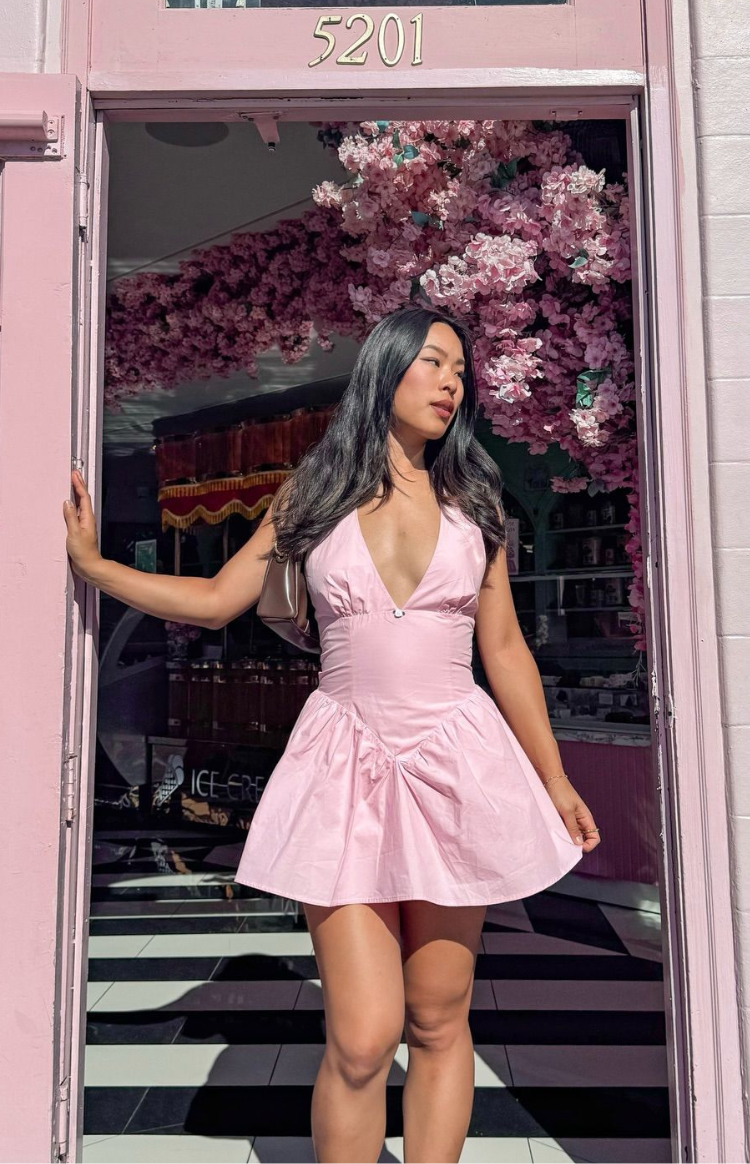 Sonnet Pembe Mikro Mini Elbise