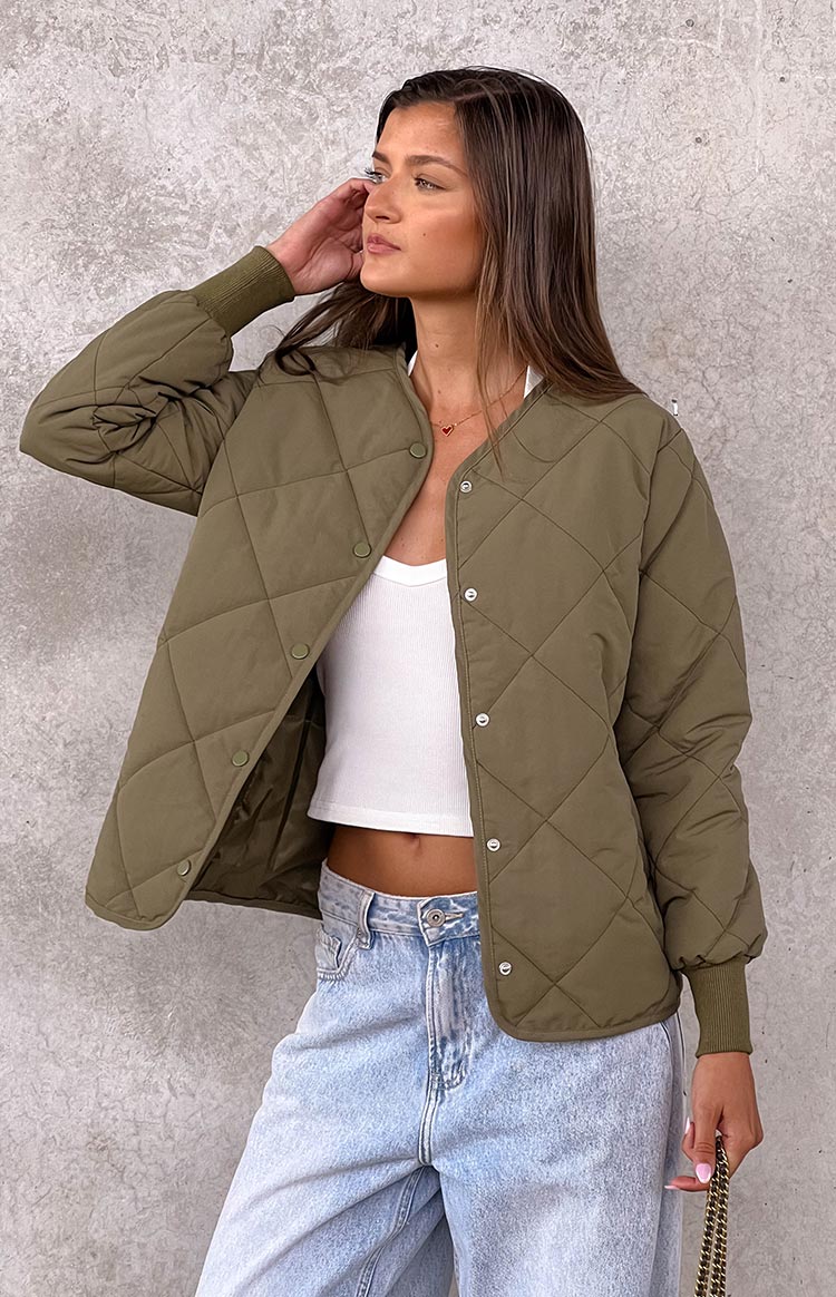 Steph Haki Kış Bomber Ceket
