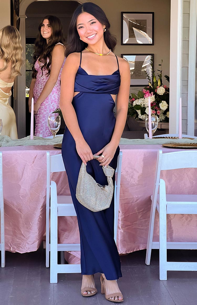 Taleah Lacivert Maxi Elbise