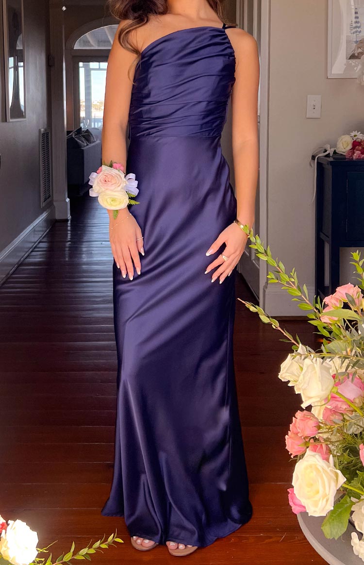 Tina Lacivert Maxi Elbise