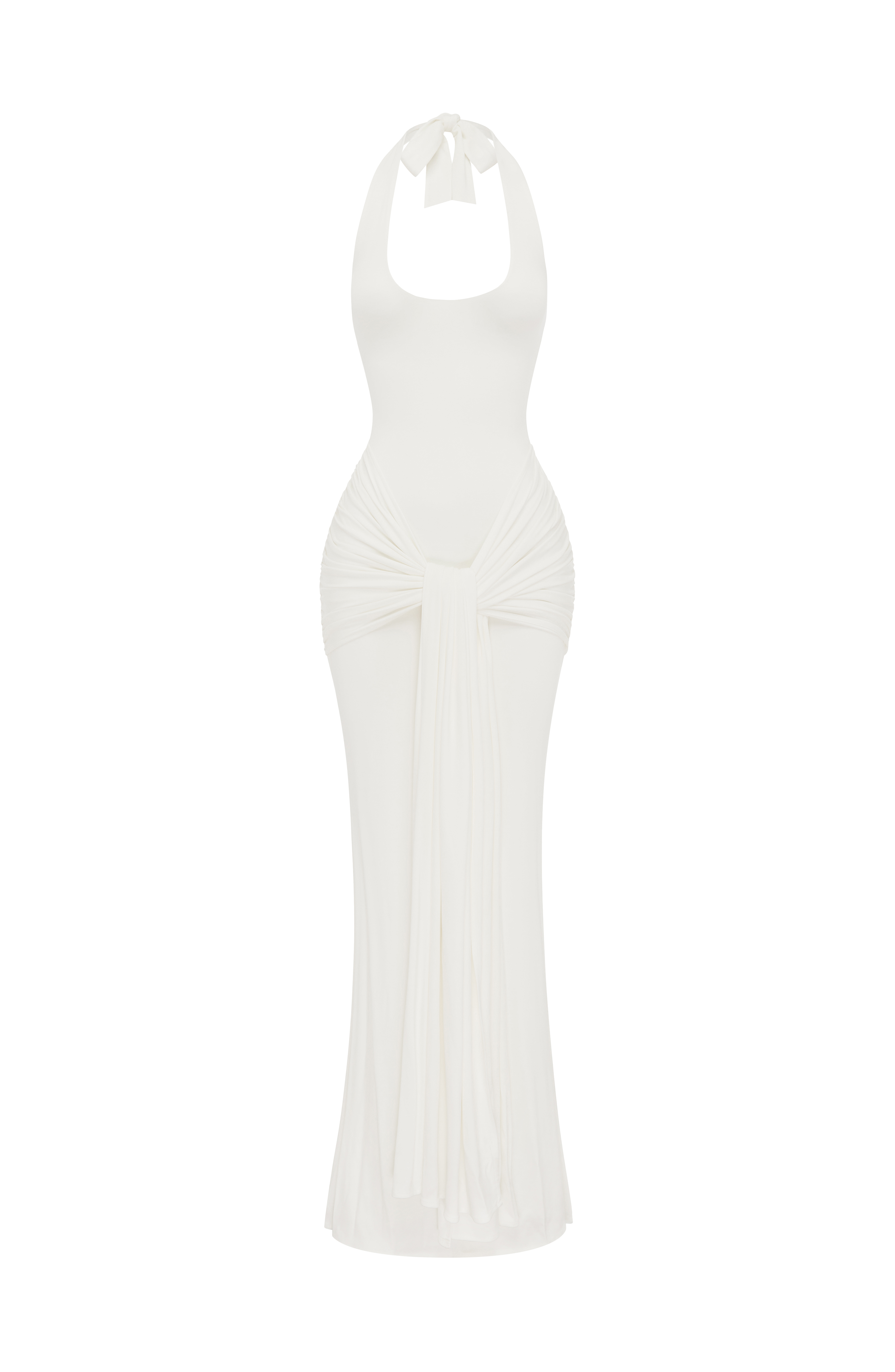 Veneda Ekru Maxi Elbise