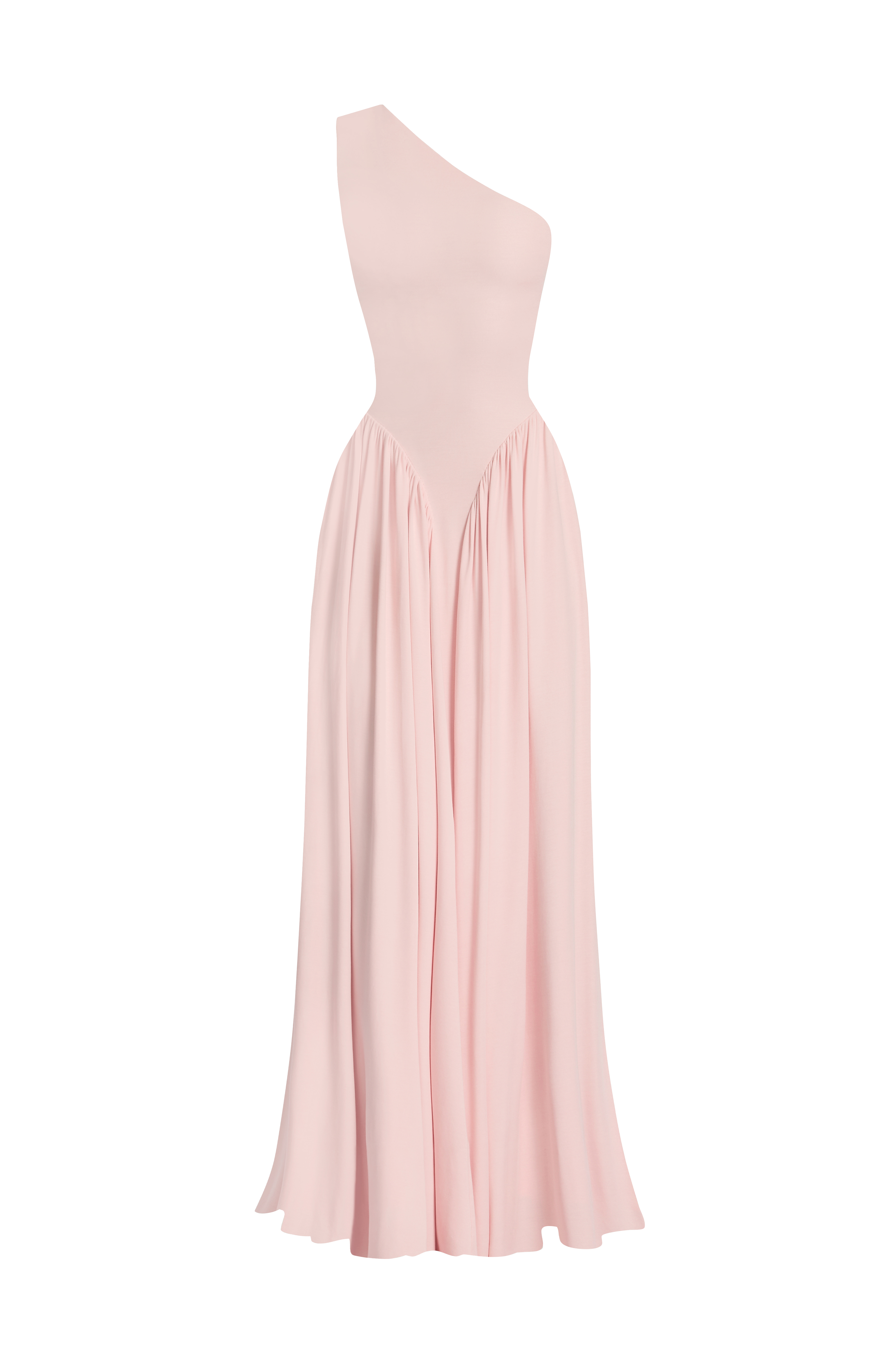 Vespera Yumuşak Pembe Maxi Elbise