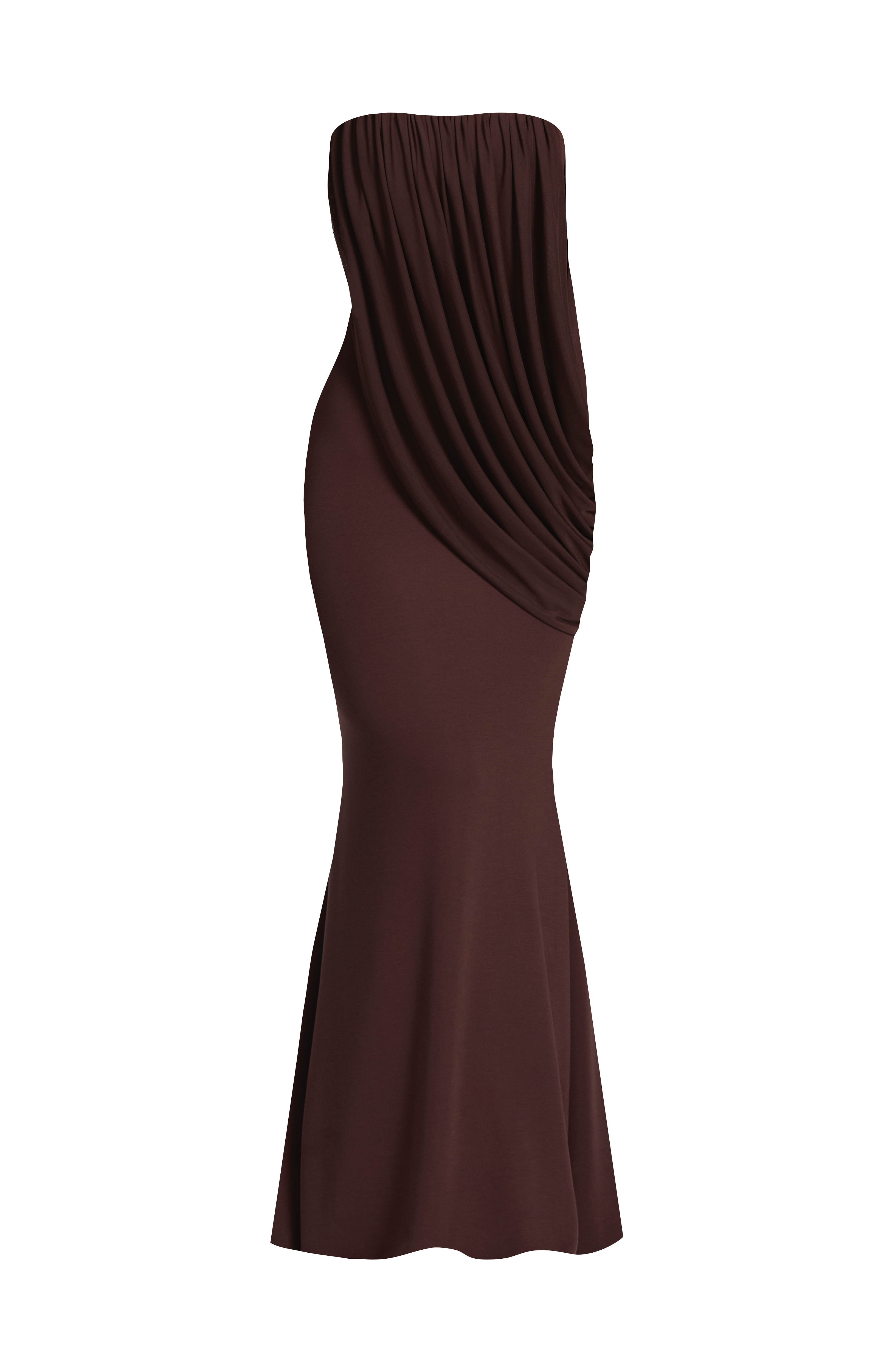 Viyana Uzun Elbise - Erik Kahverengi