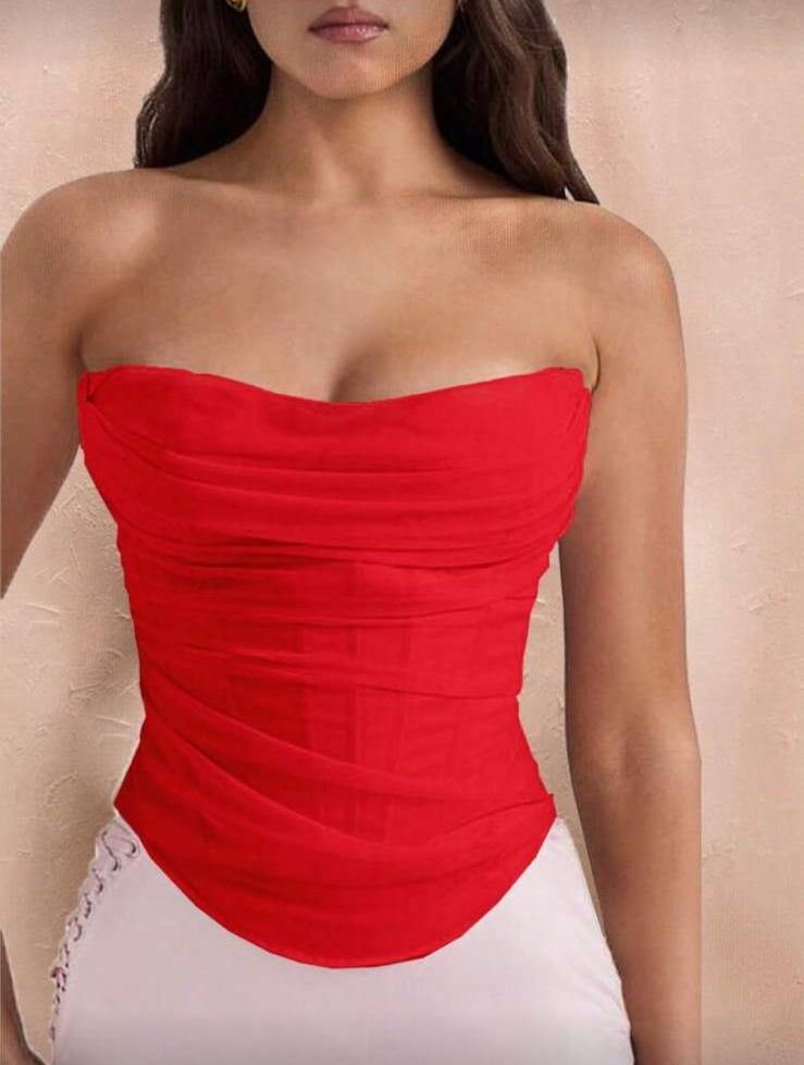 Drapiertes Corsagen Top