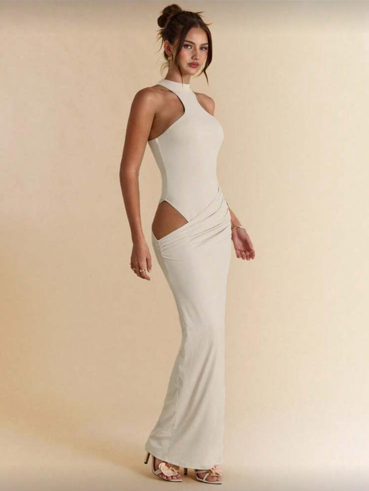 Luna Asymmetric Cutout Maxi Dress