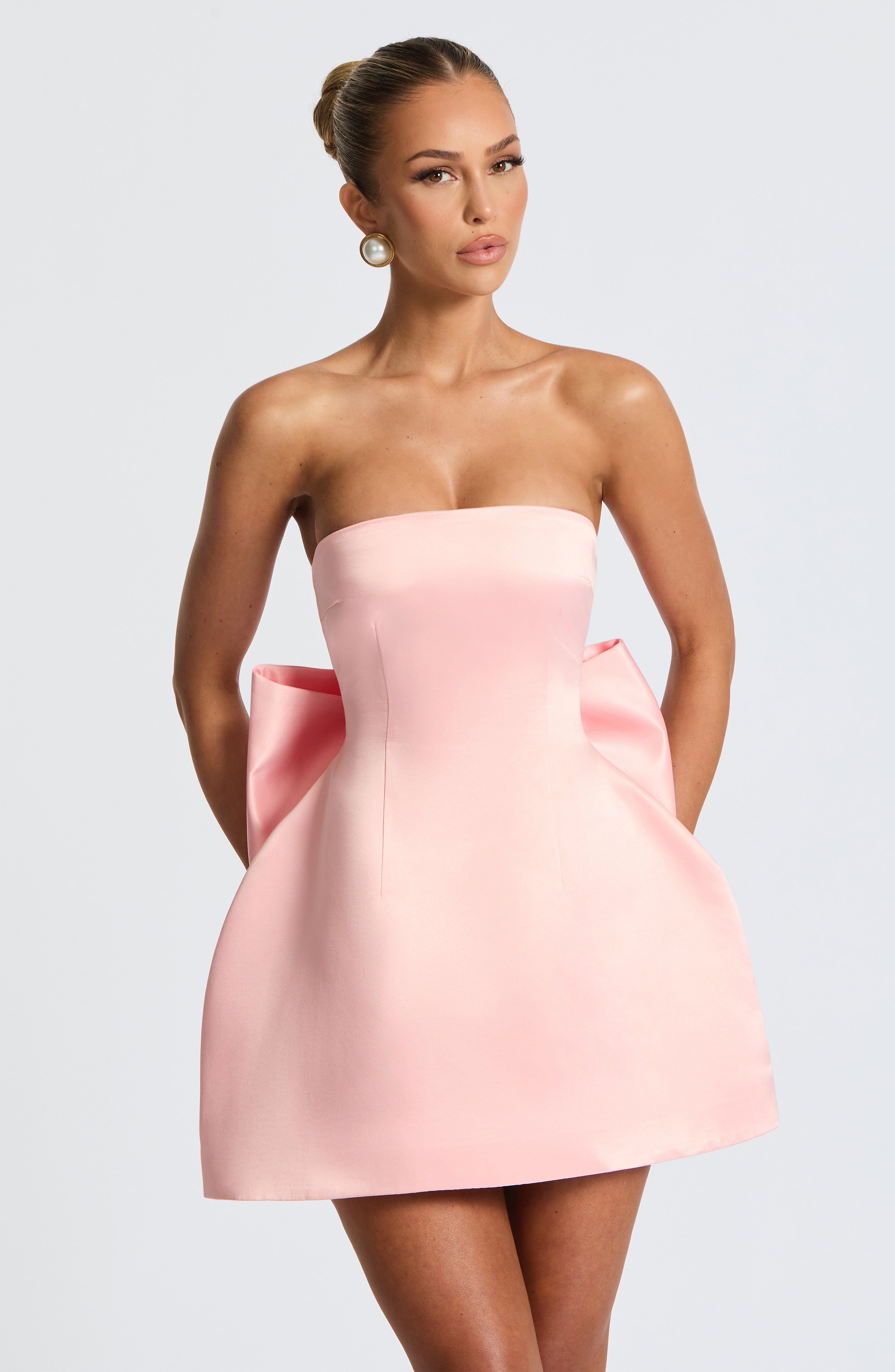 Abbey Mini Pembe Elbise