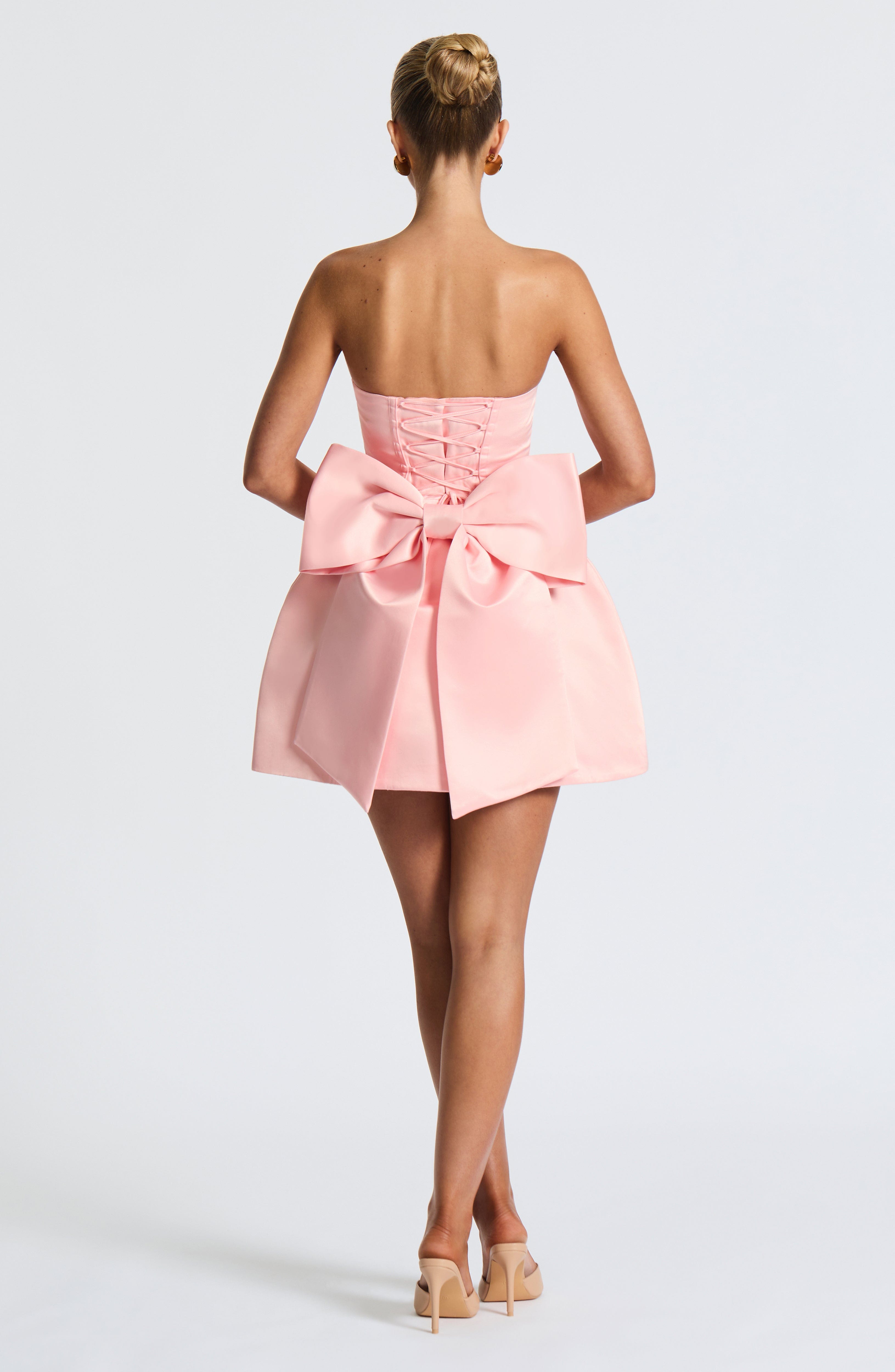 Abbey Mini Pembe Elbise