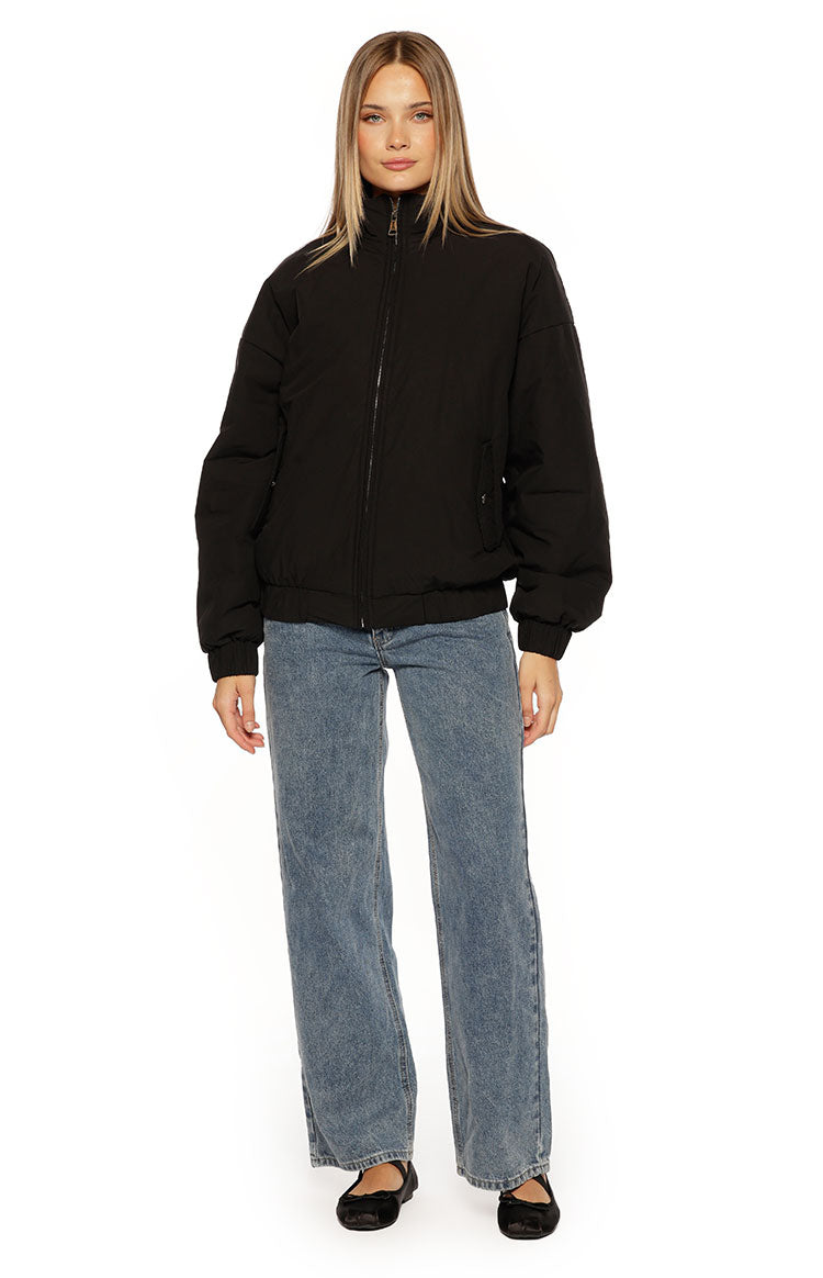 Ace Siyah Oversized Şişme Ceket