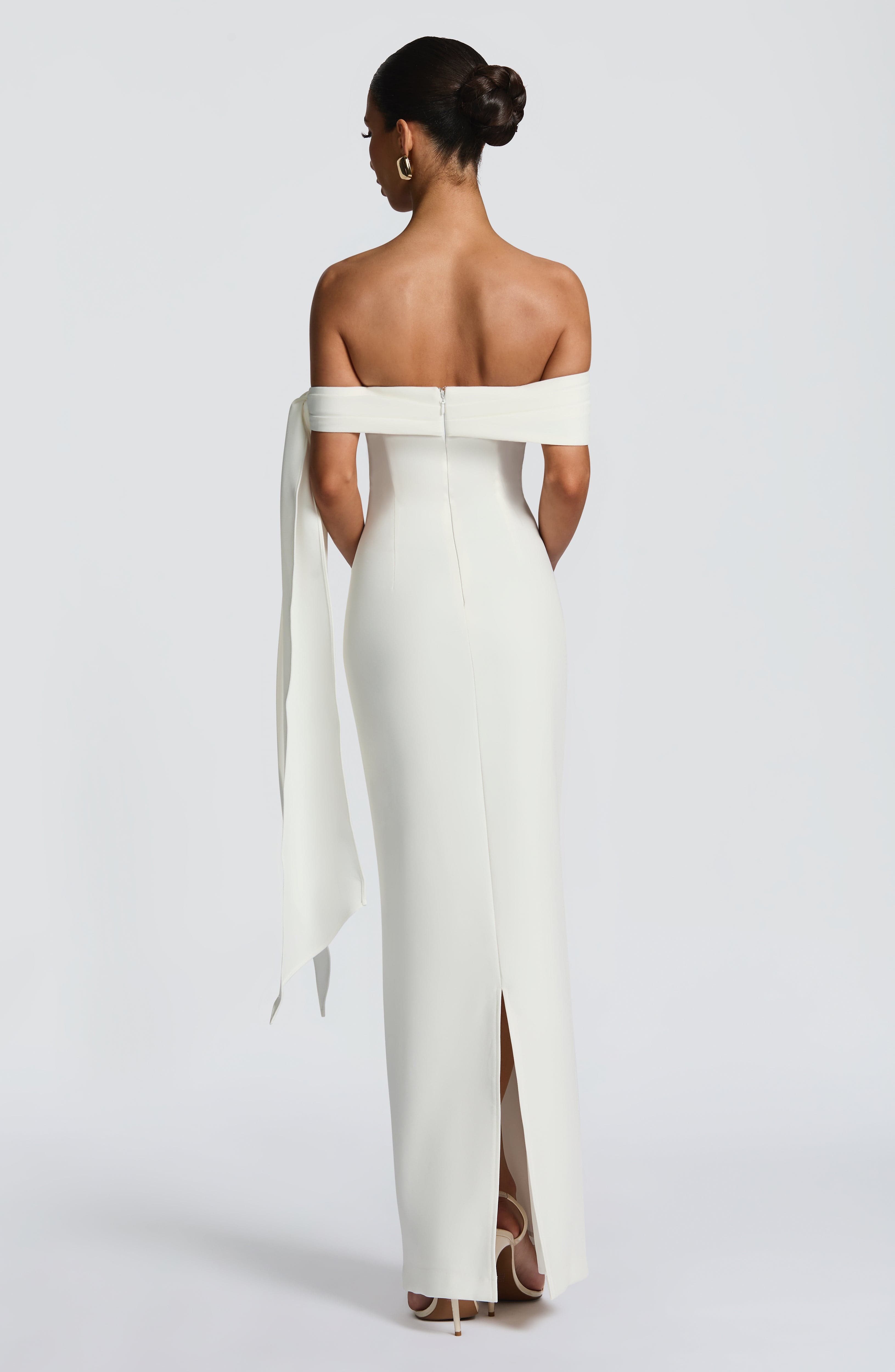 Addie Maxi Ekru Elbise