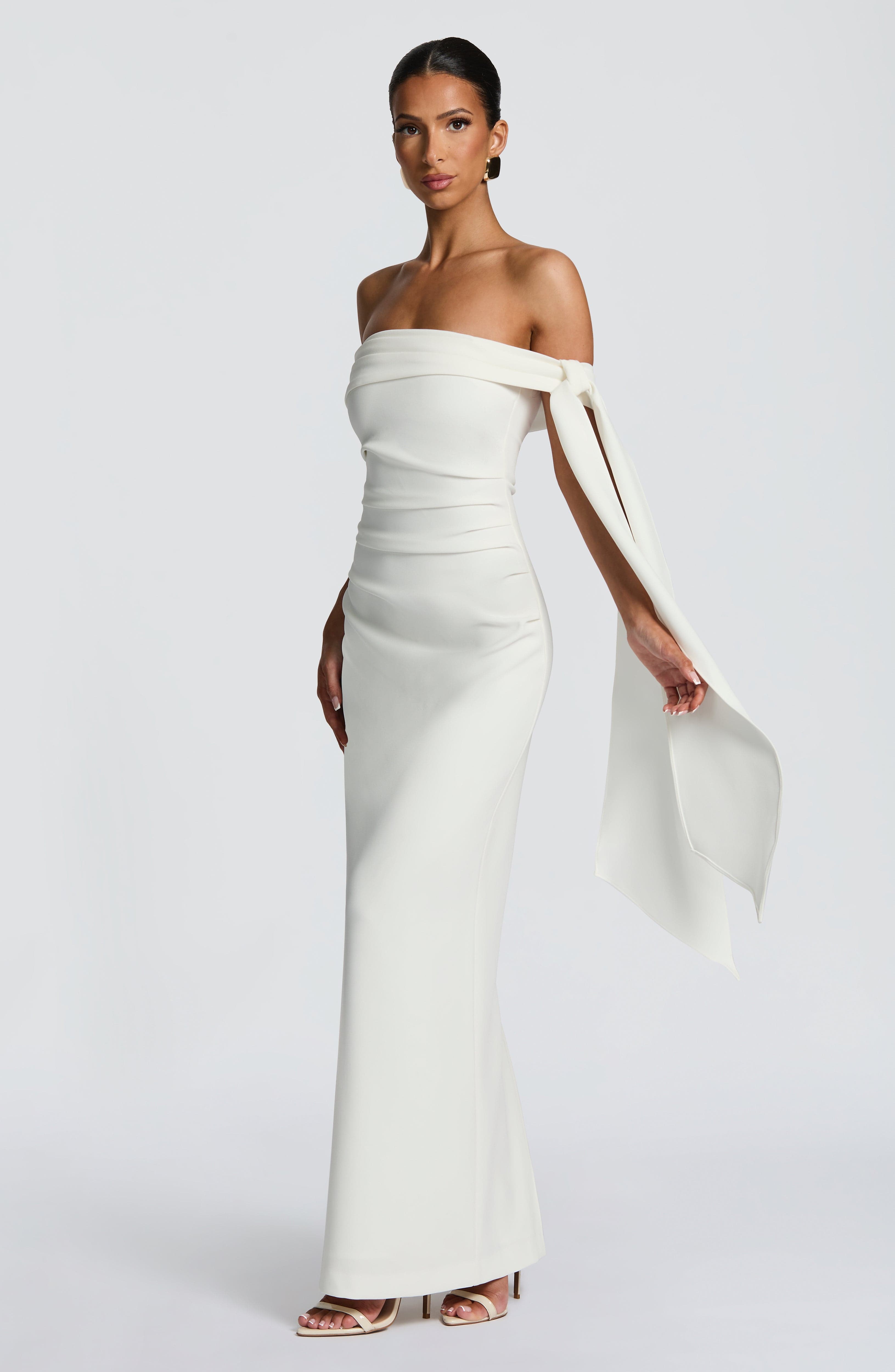 Addie Maxi Ekru Elbise