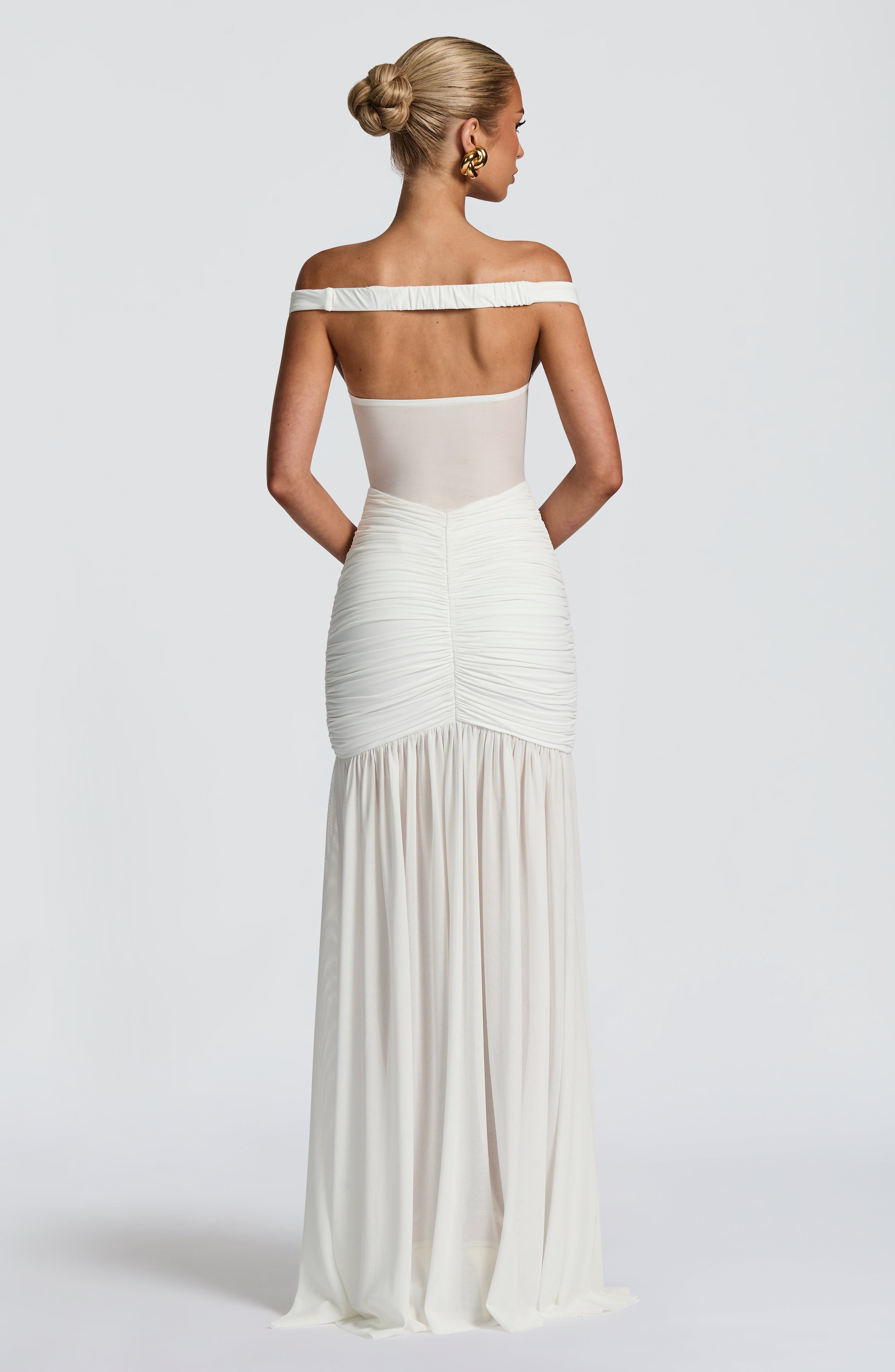Alaia Ekru Maxi Elbise