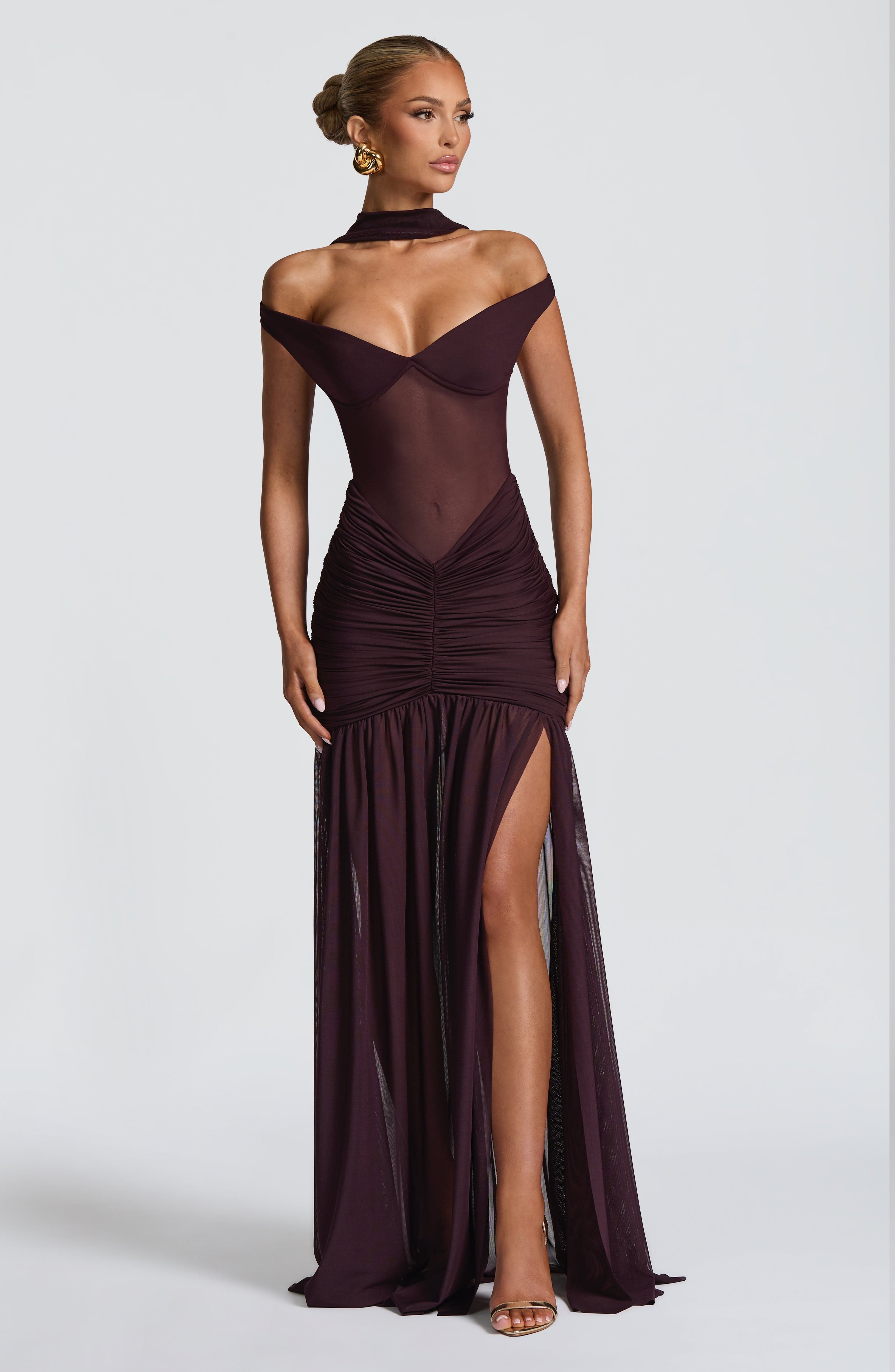 Alaia Maxi Mor Elbise