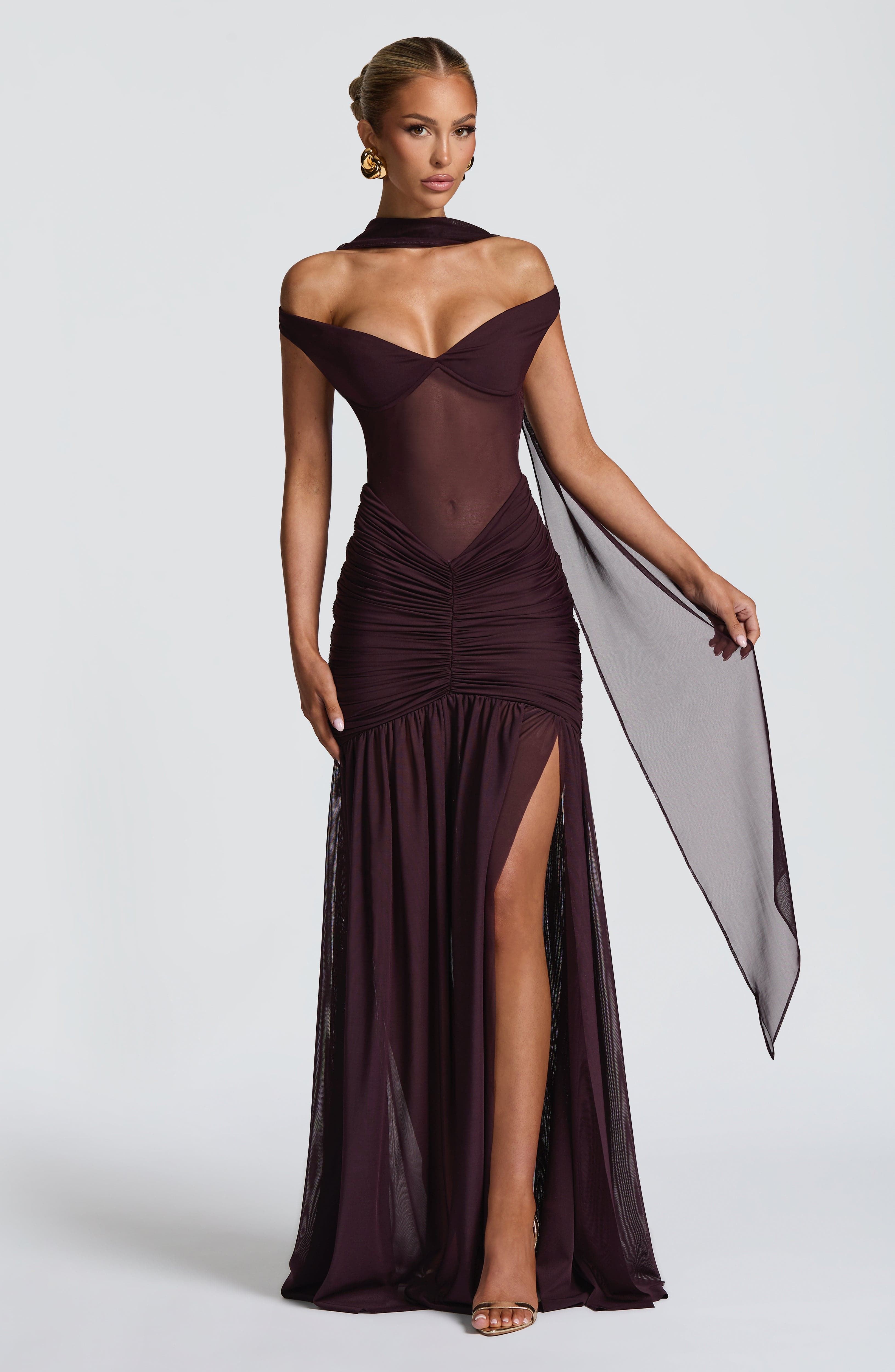 Alaia Maxi Mor Elbise