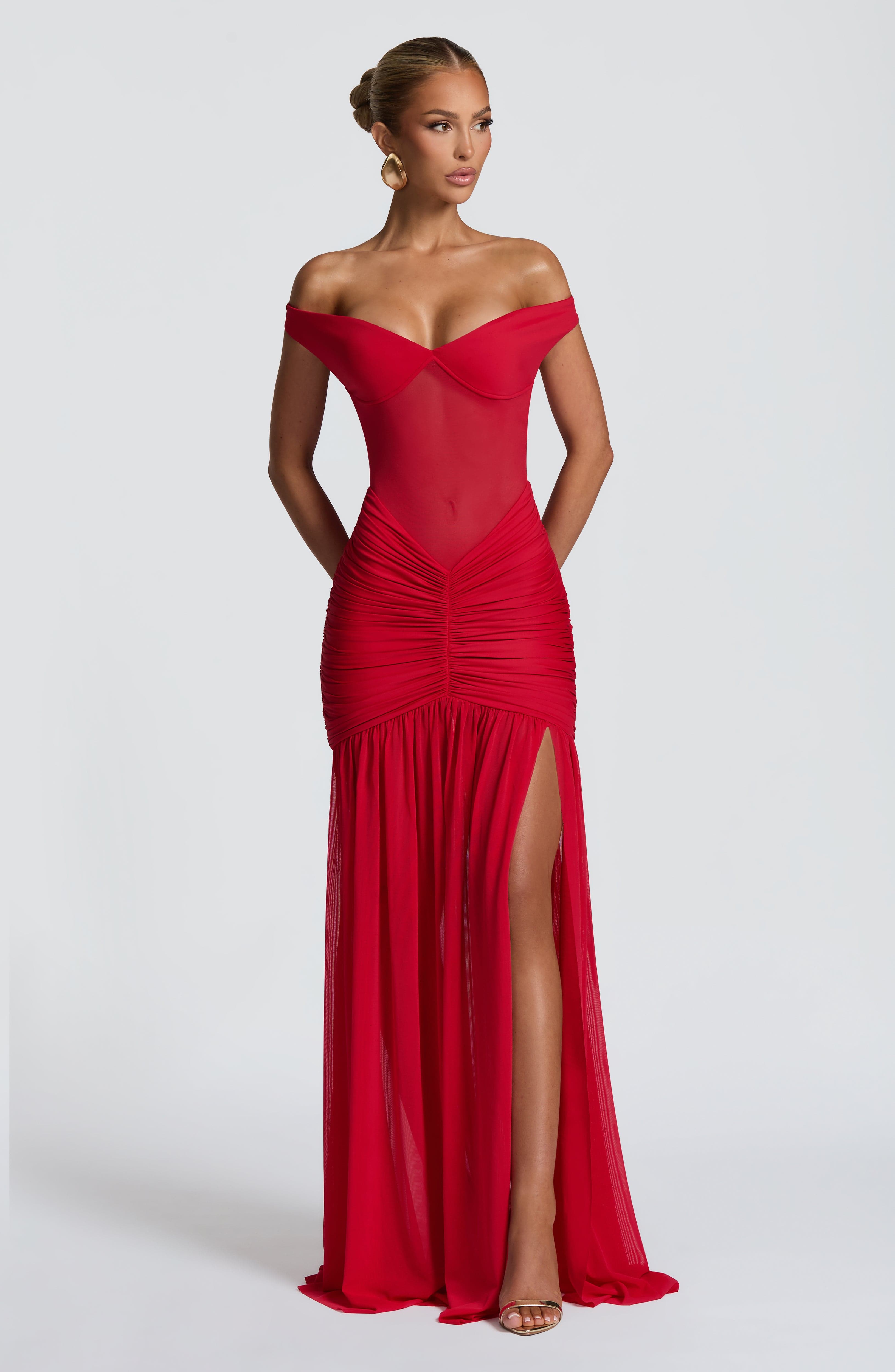 Alaia Kırmızı Maxi Elbise