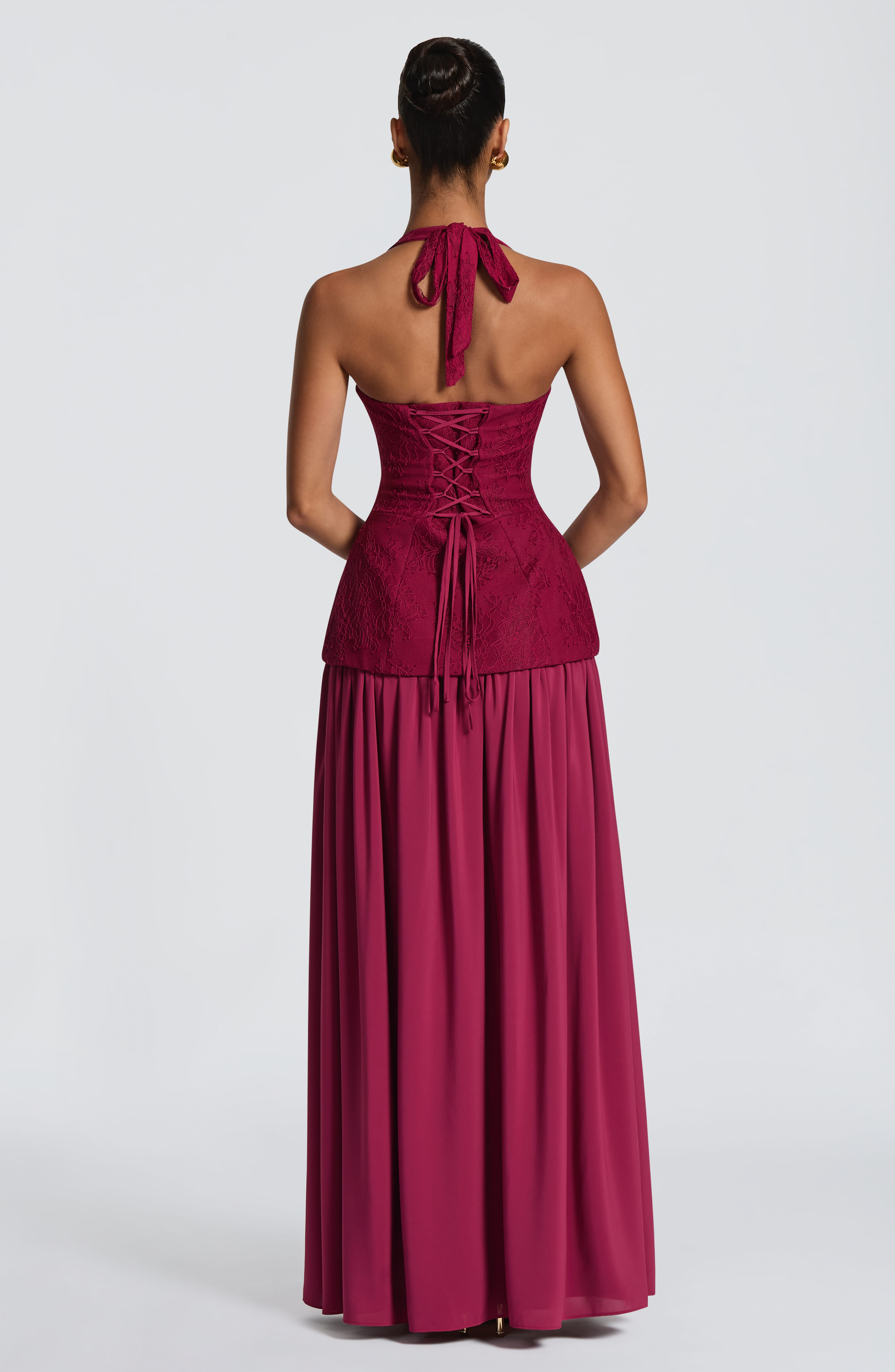 Almira Mor Maxi Elbise