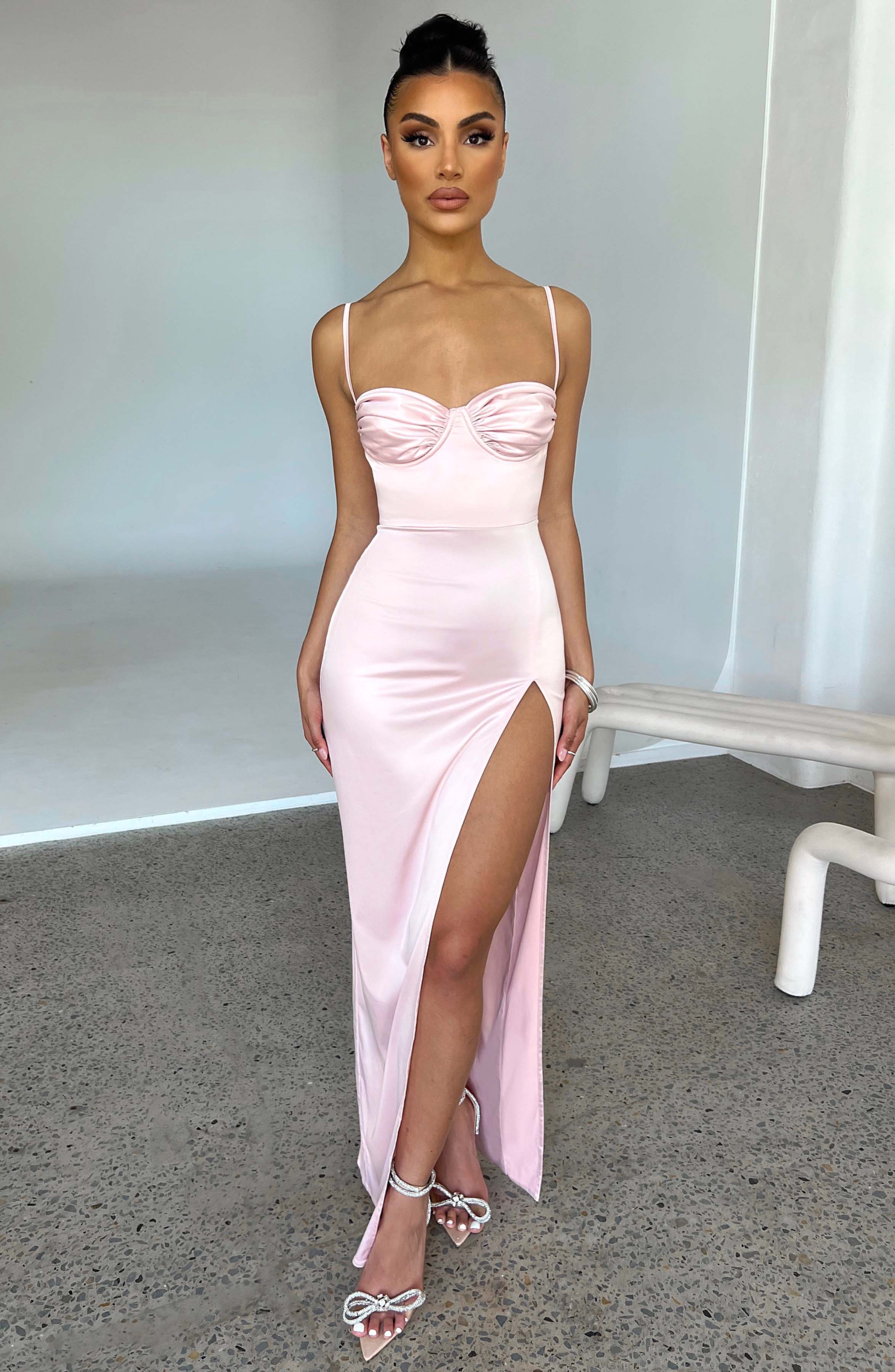 Alora Pembe Maxi Elbise