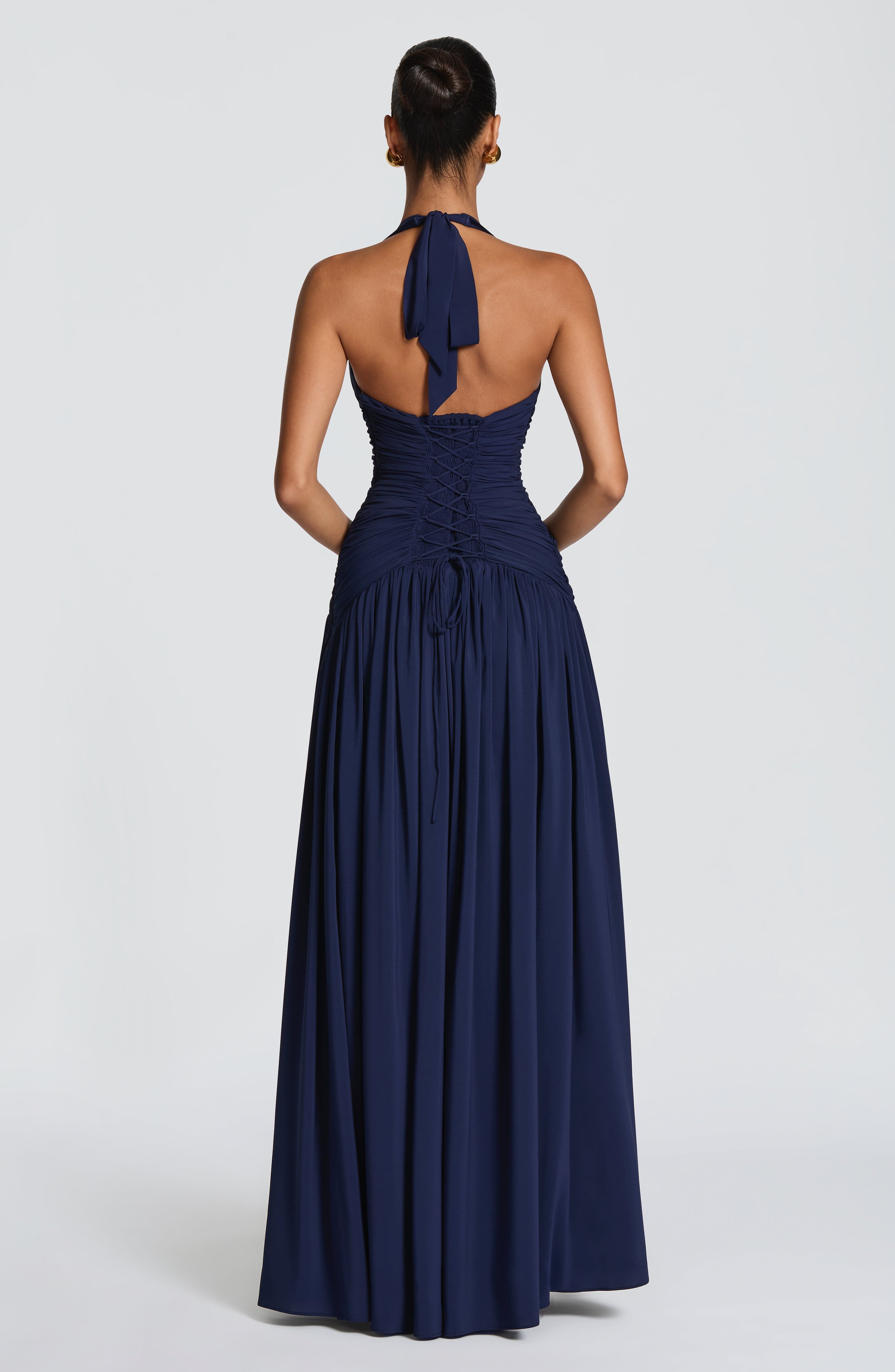 Amaris Lacivert Maxi Elbise