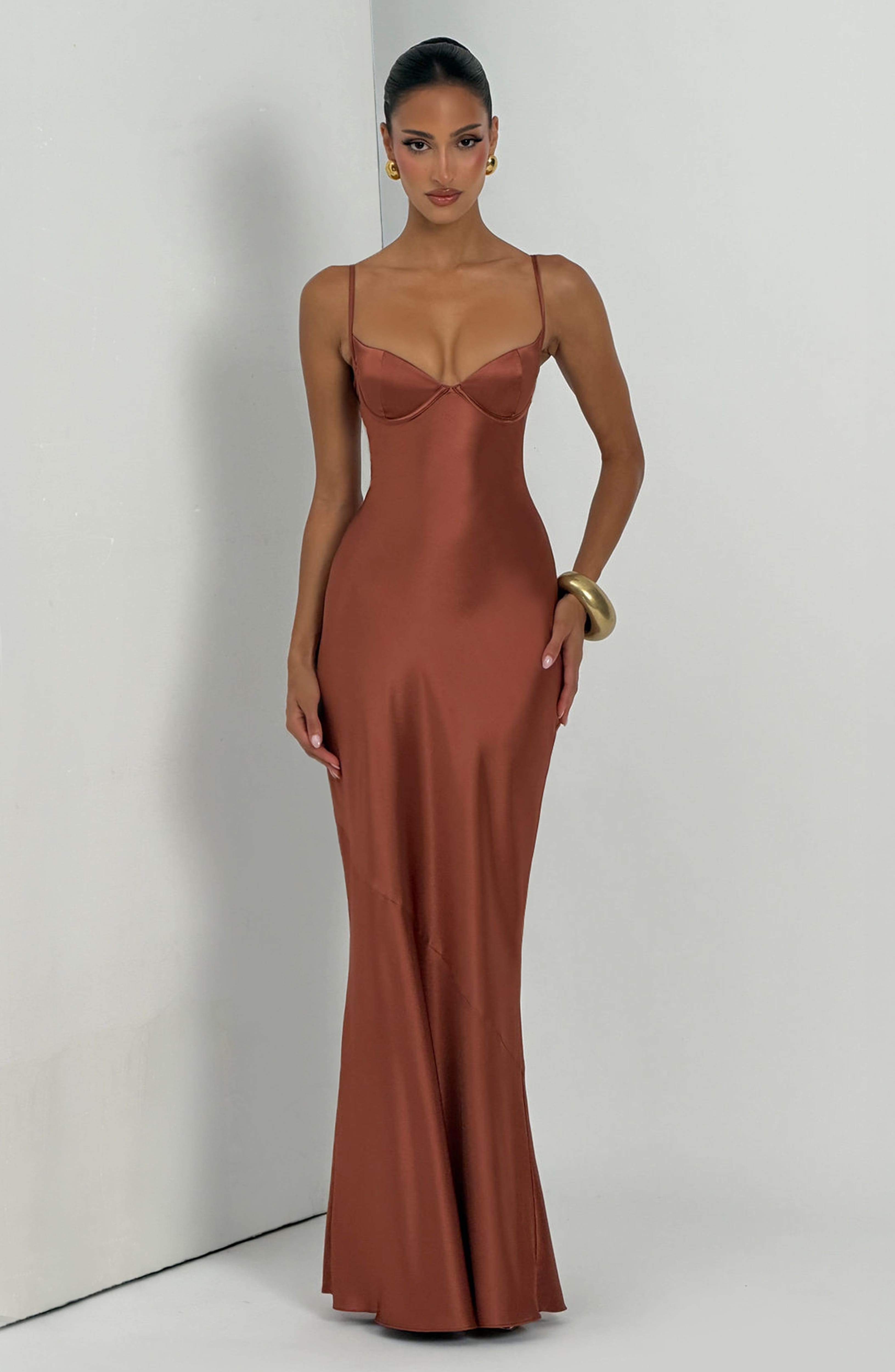 Amorette Kızıl Maxi Elbise