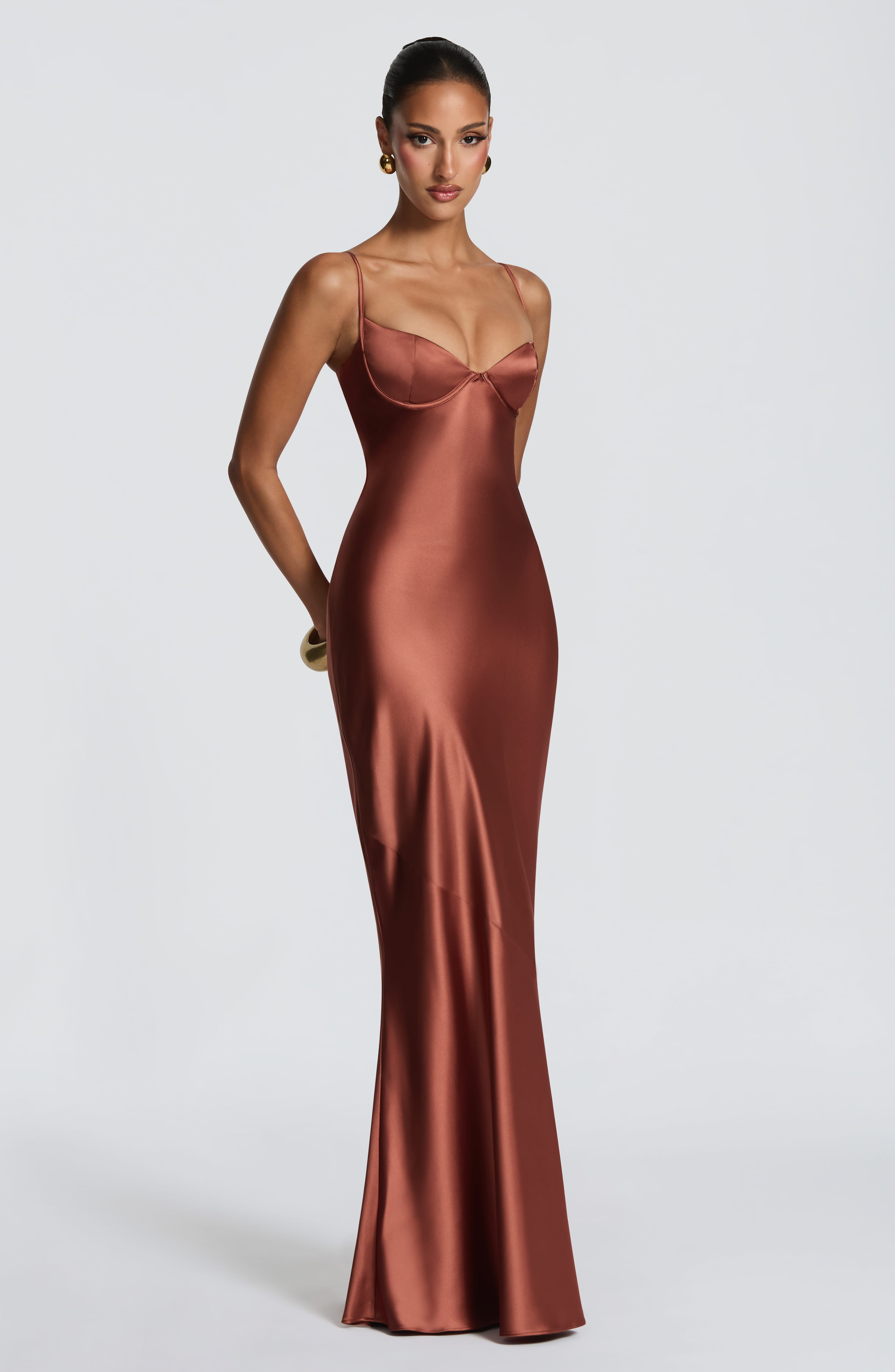 Amorette Kızıl Maxi Elbise