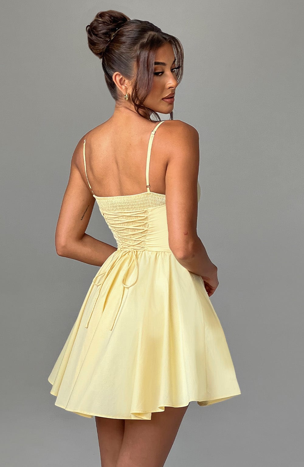 Analeigh Limon Mini Elbise