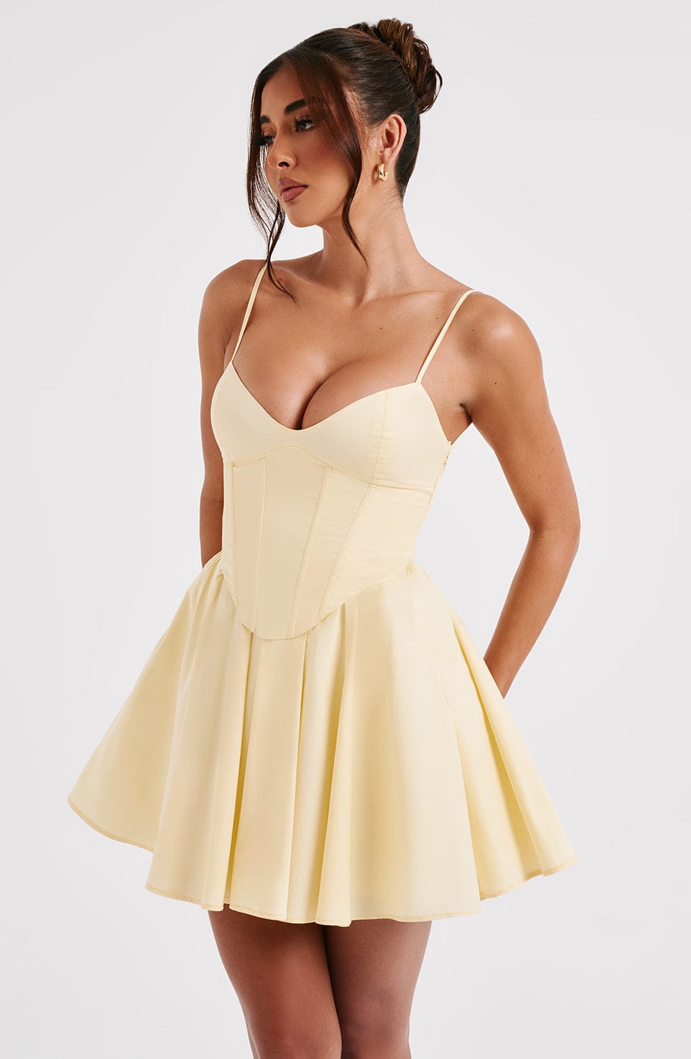 Analeigh Limon Mini Elbise