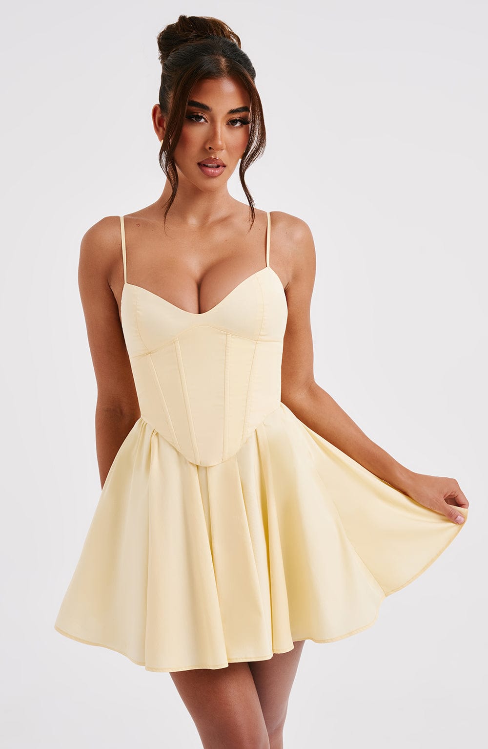 Analeigh Limon Mini Elbise