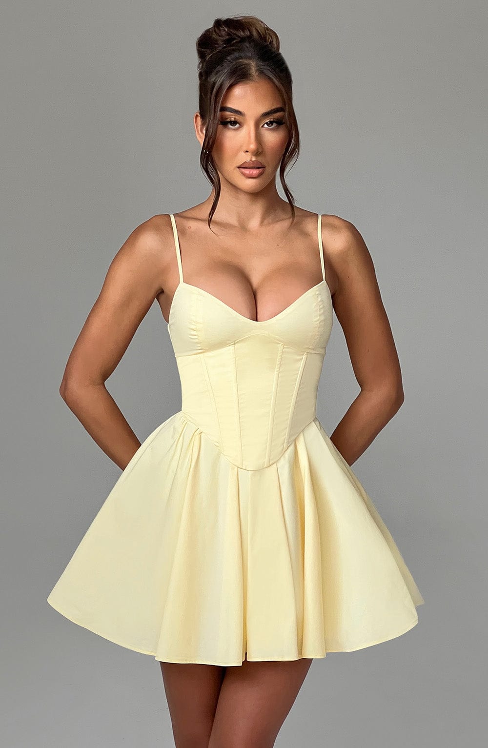 Analeigh Limon Mini Elbise