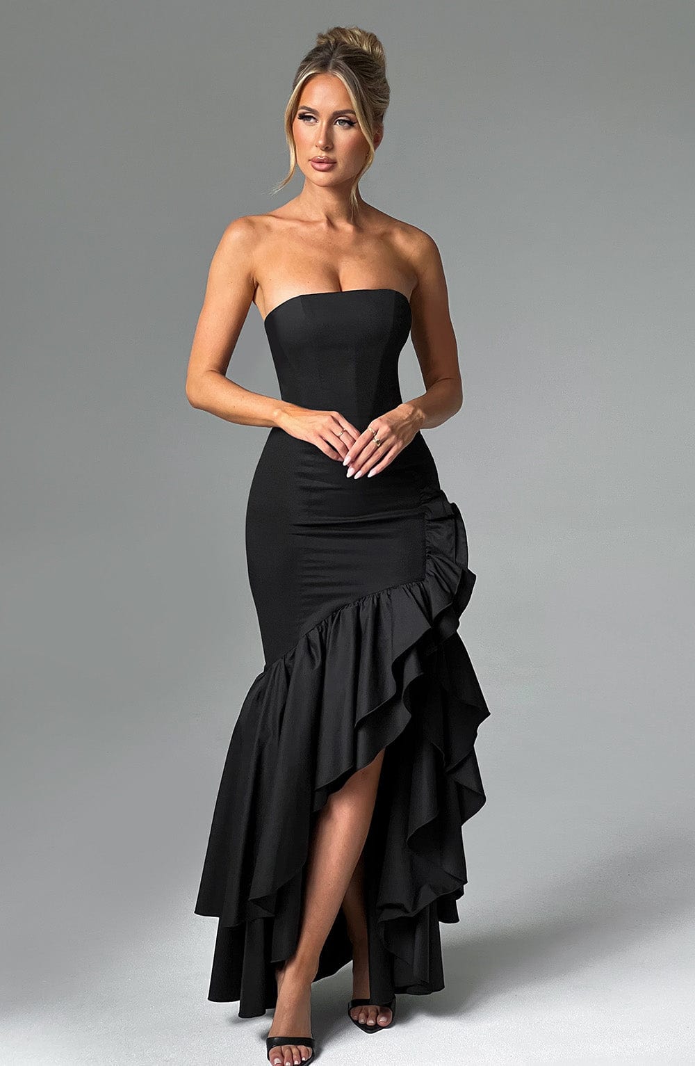 Angelina Siyah Maxi Elbise