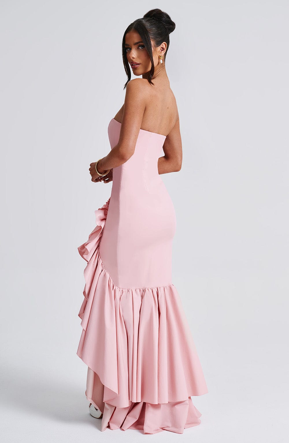 Angelina Pembe Maxi Elbise