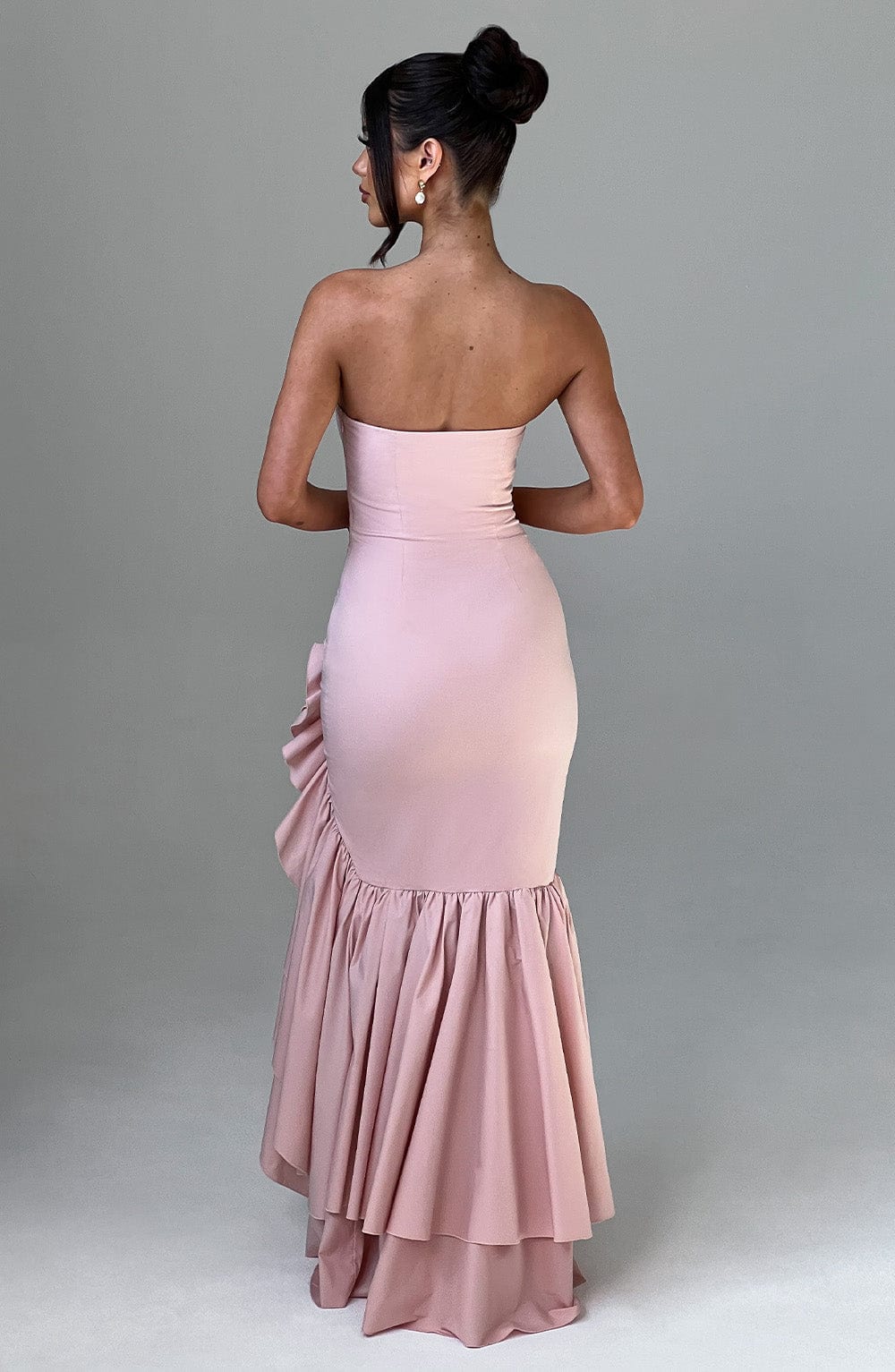 Angelina Pembe Maxi Elbise