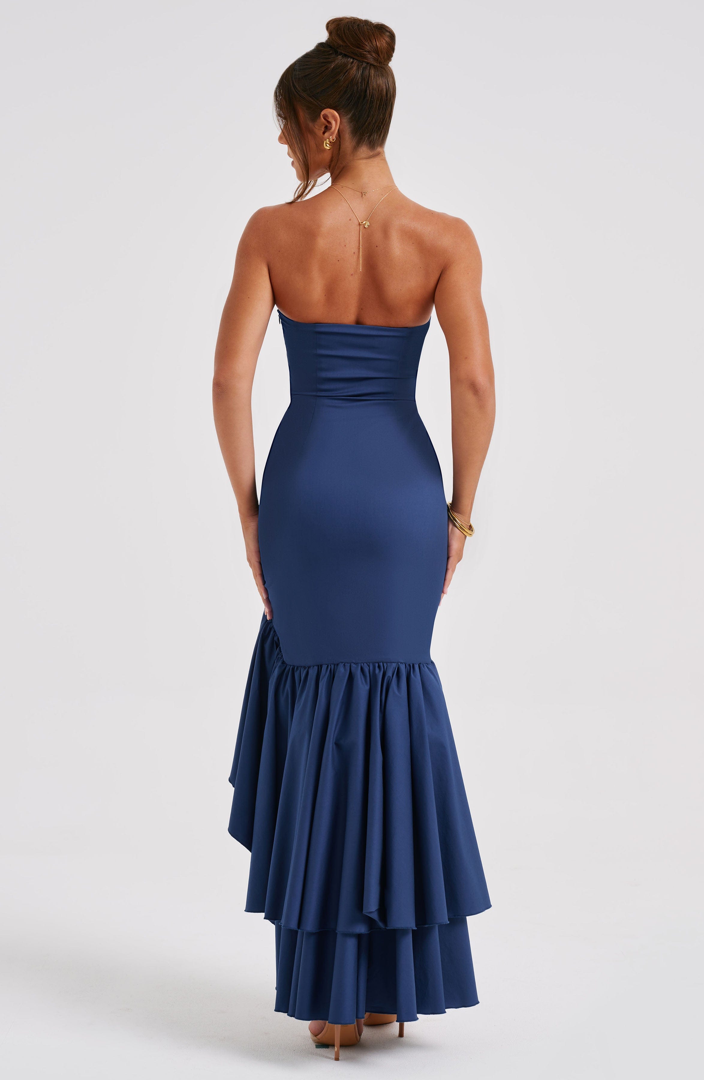 Angelina Lacivert Maxi Elbise