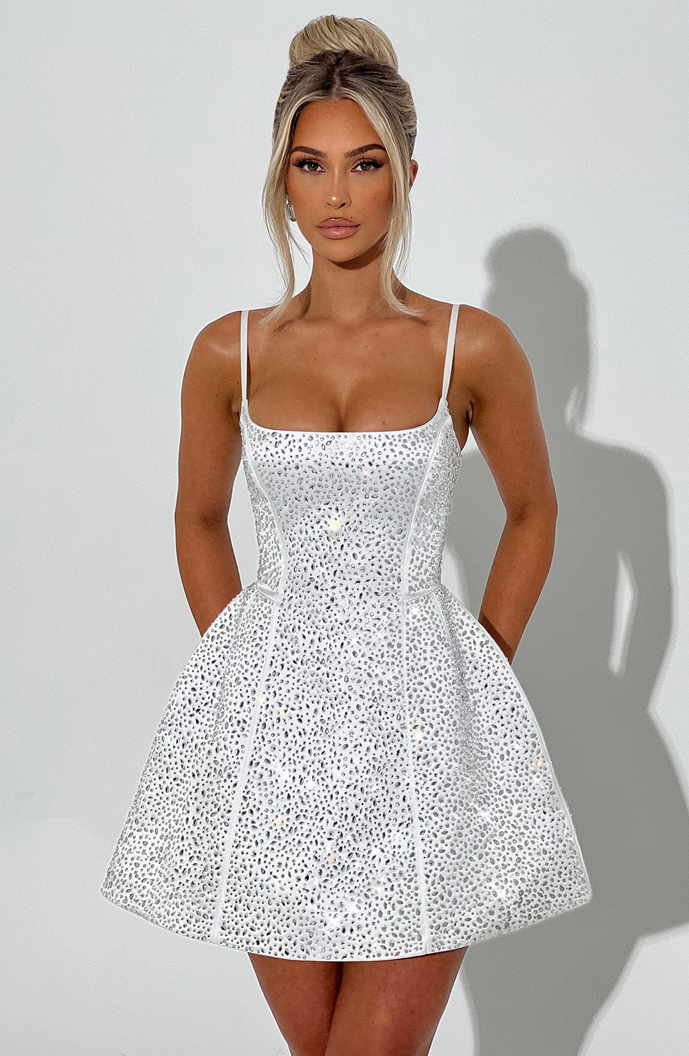 Angelique Mini Krem Elbise