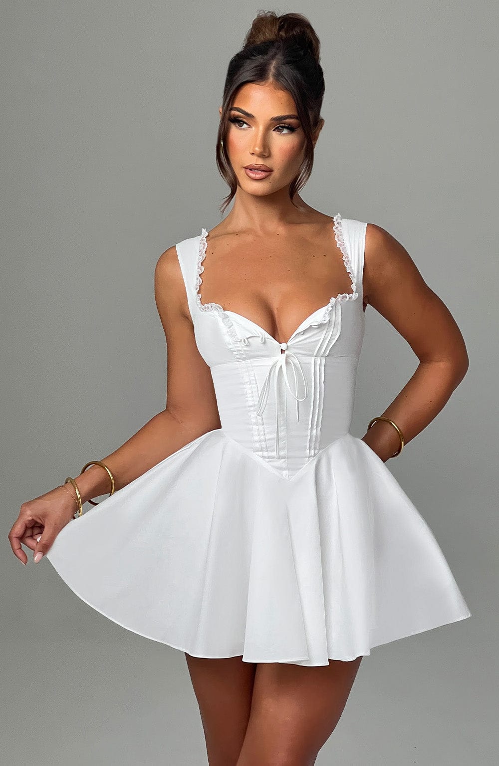 Antonella Mini Krem Elbise