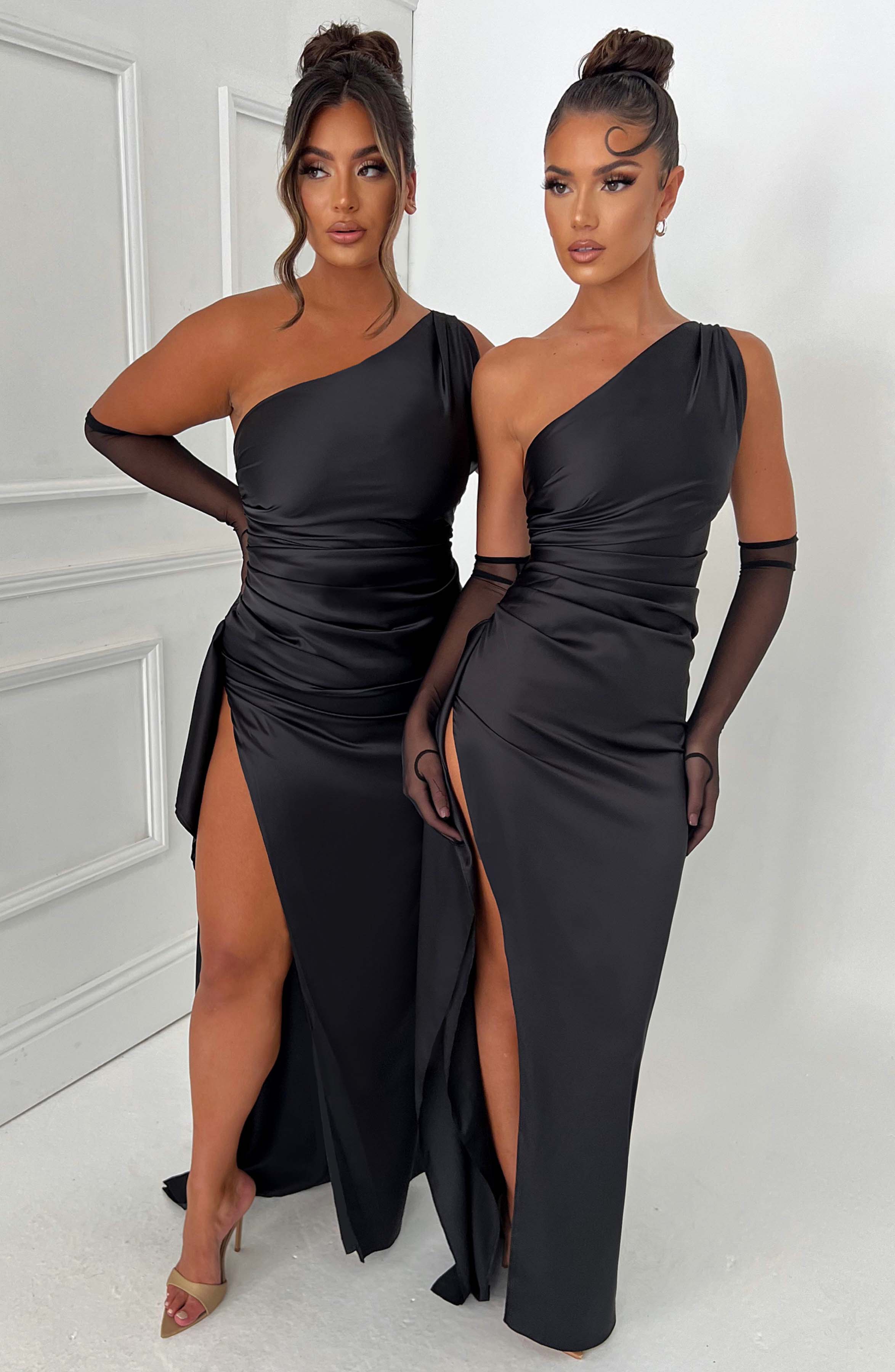 Ariel Siyah Maxi Elbise