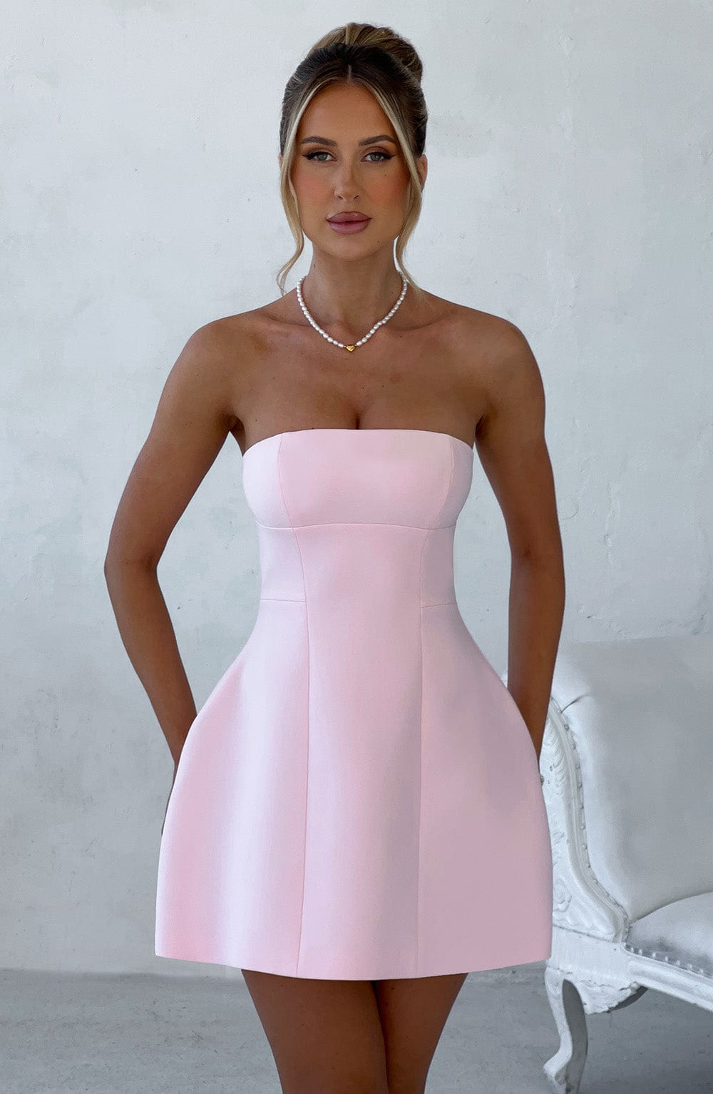 Pembe Asha Mini Elbise