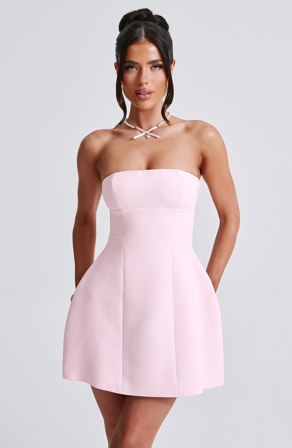 Pembe Asha Mini Elbise